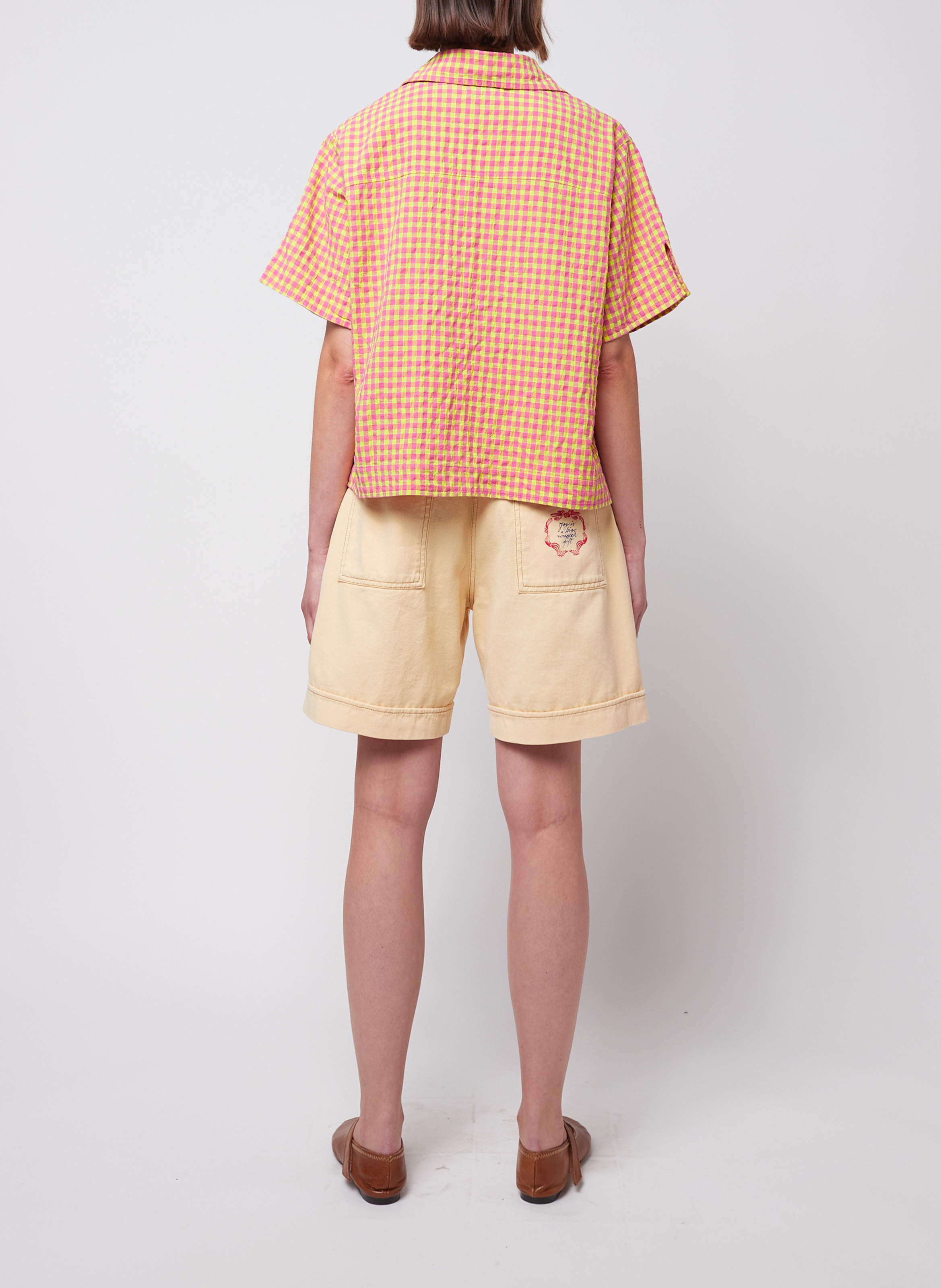 Rechte top van katoenmix met klassieke kraag BOBO CHOSES Veelkleurig