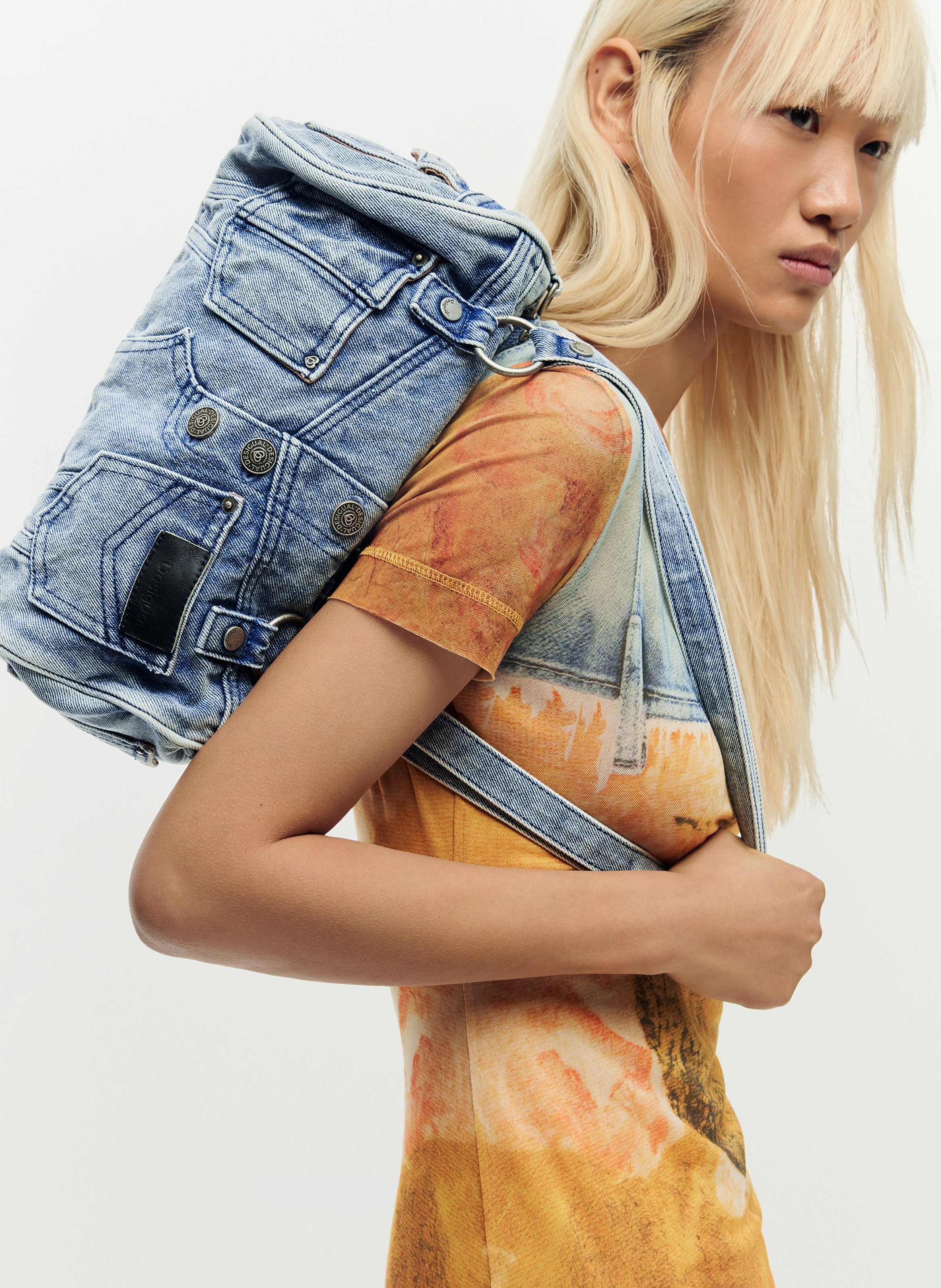 Katoenen handtas DESIGUAL Blauw