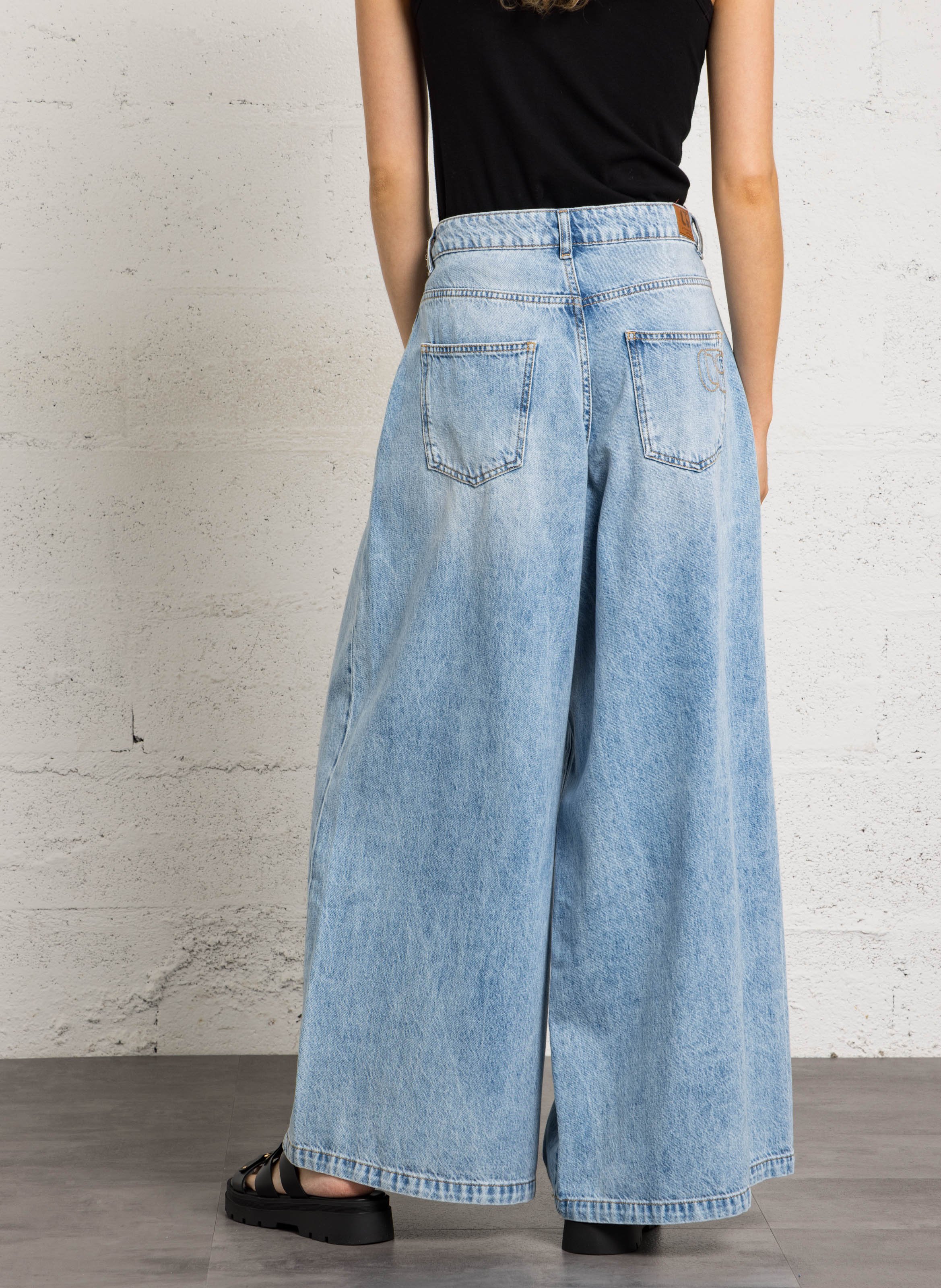 Pantalon large  LE TEMPS DES CERISES Bleu