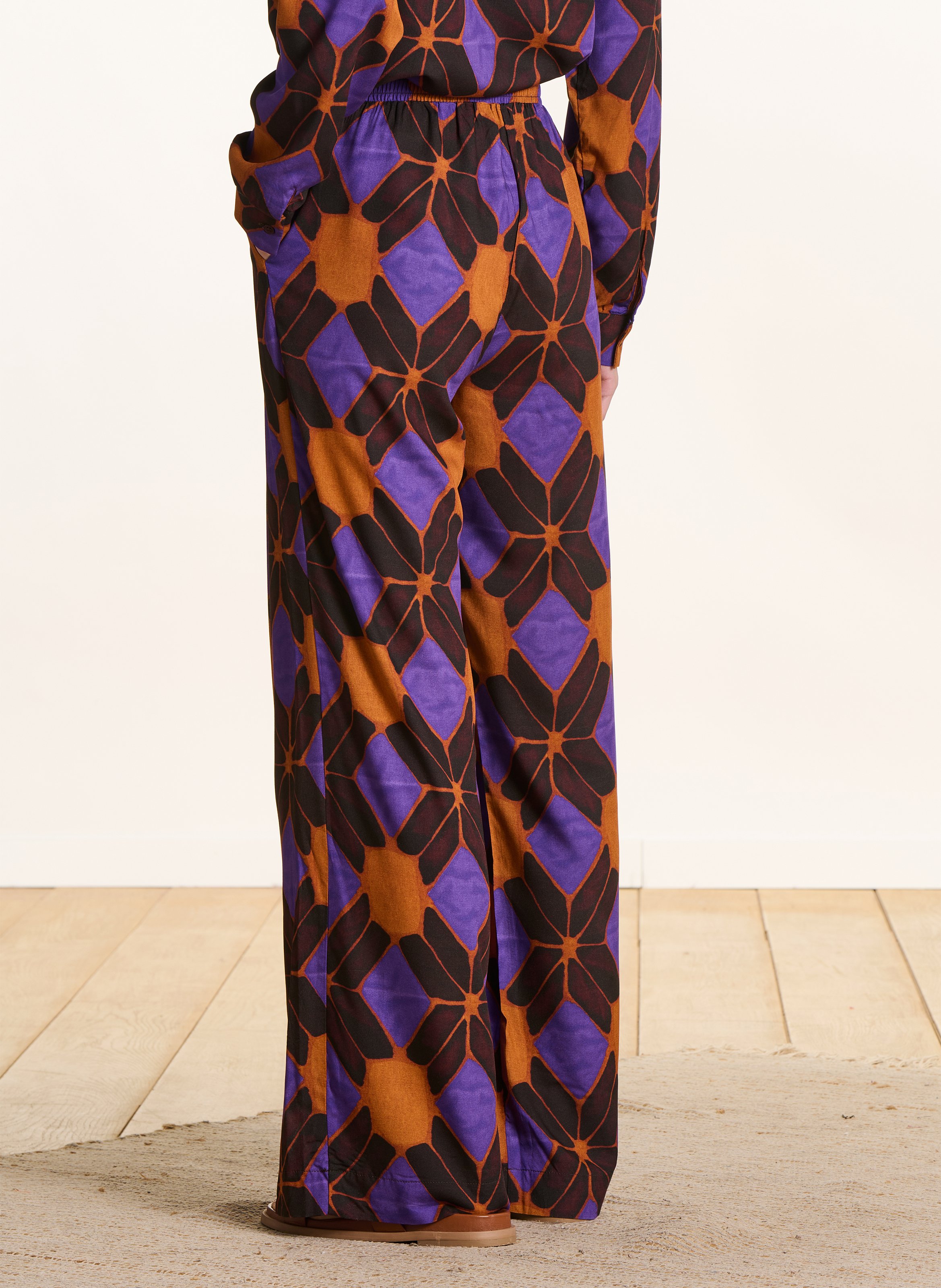 Ethnic print wide-leg pants LA FEE MARABOUTEE Multicolored