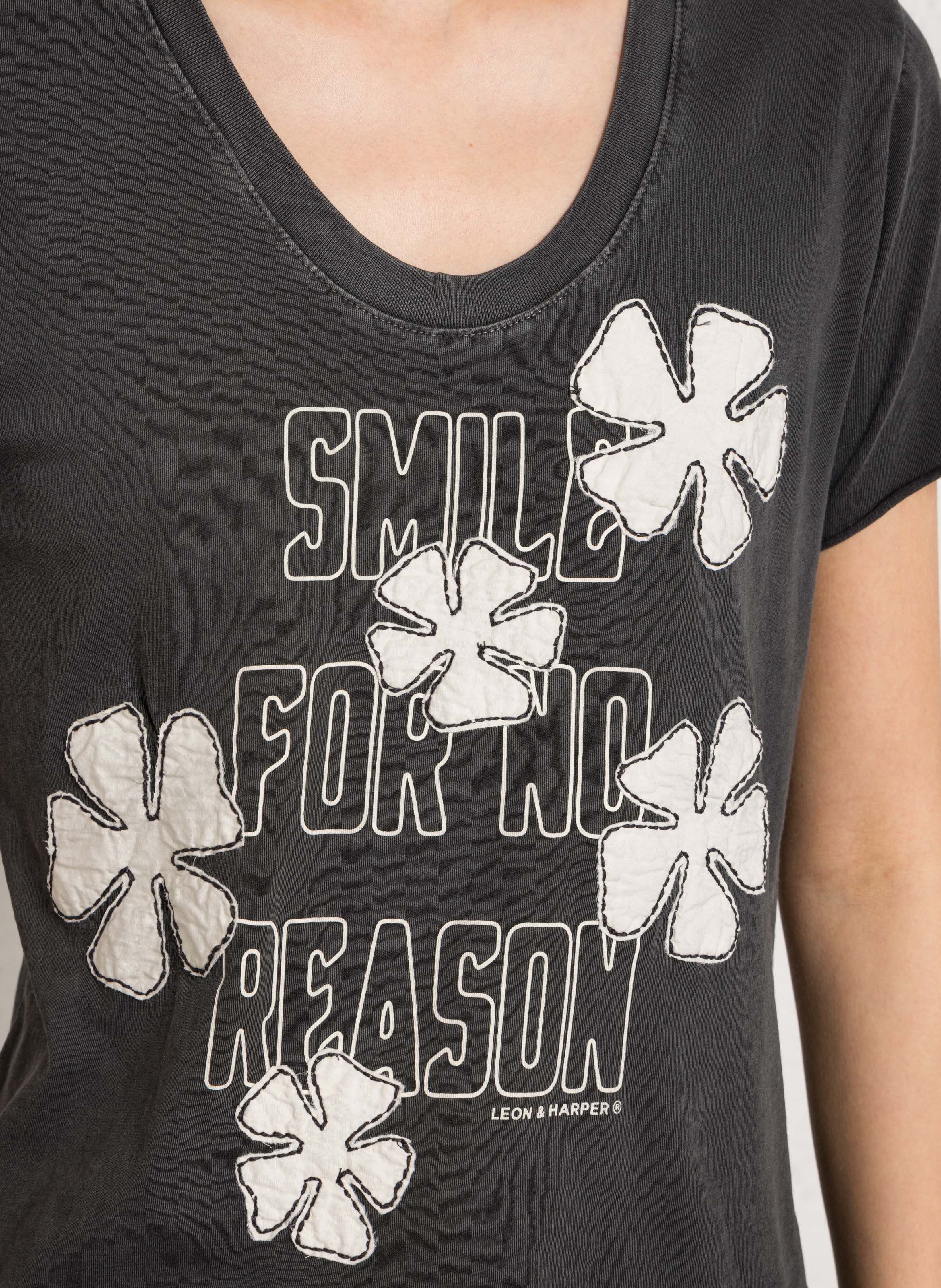 Round-neck organic cotton T-shirt LEON & HARPER Grey