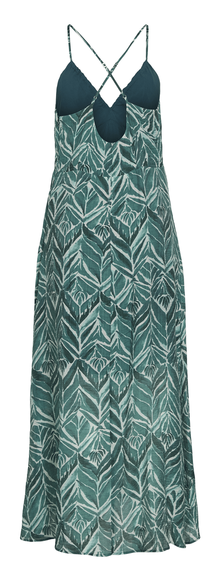 Langes Trägerkleid mit Print VILA Blau