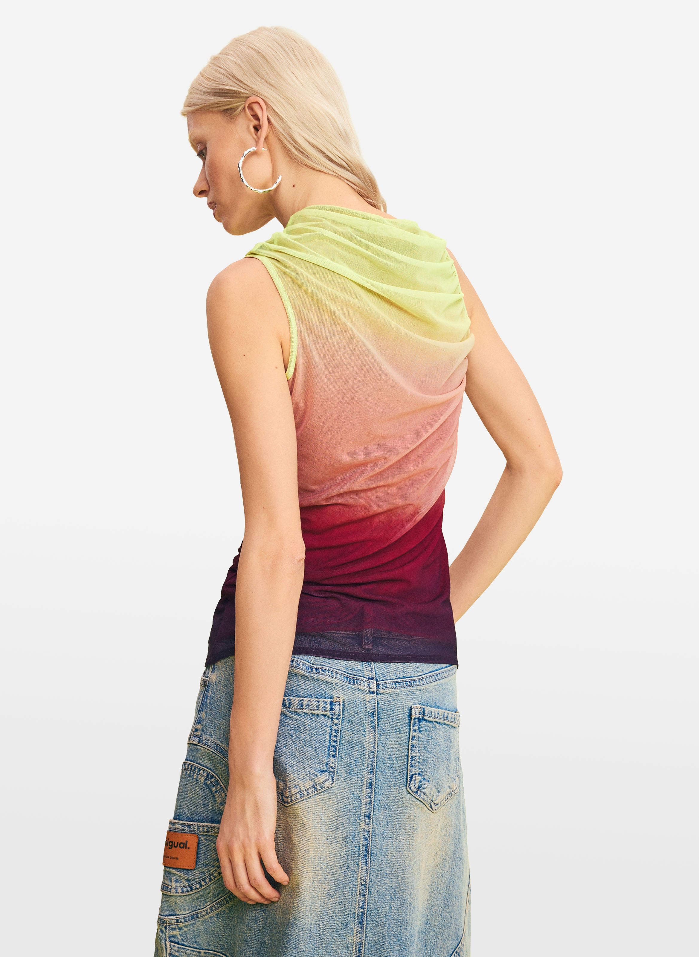 Ärmelloses Top mit Verlaufsfarben DESIGUAL Grun