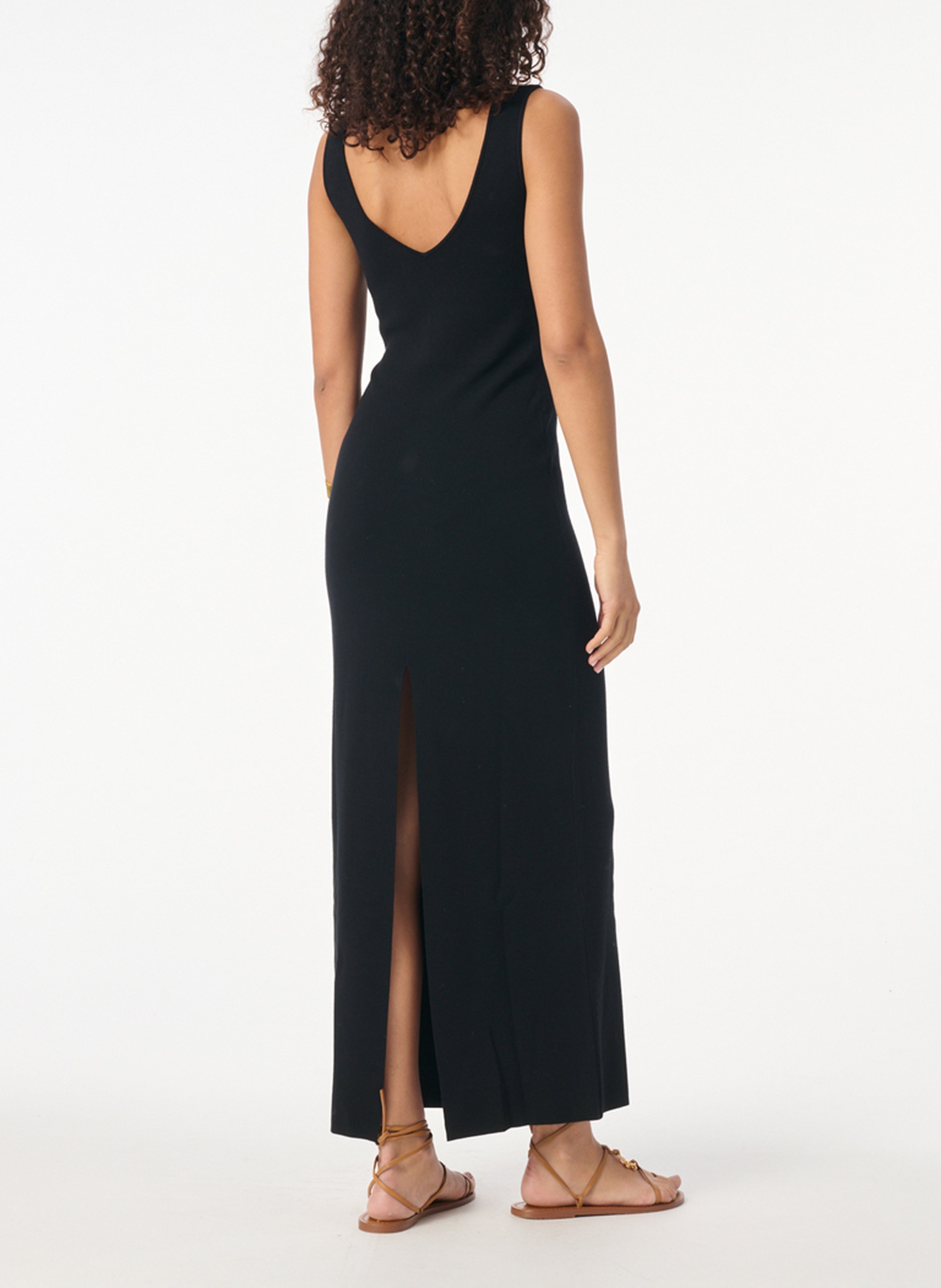 Robe longue col V VANESSA BRUNO Noir