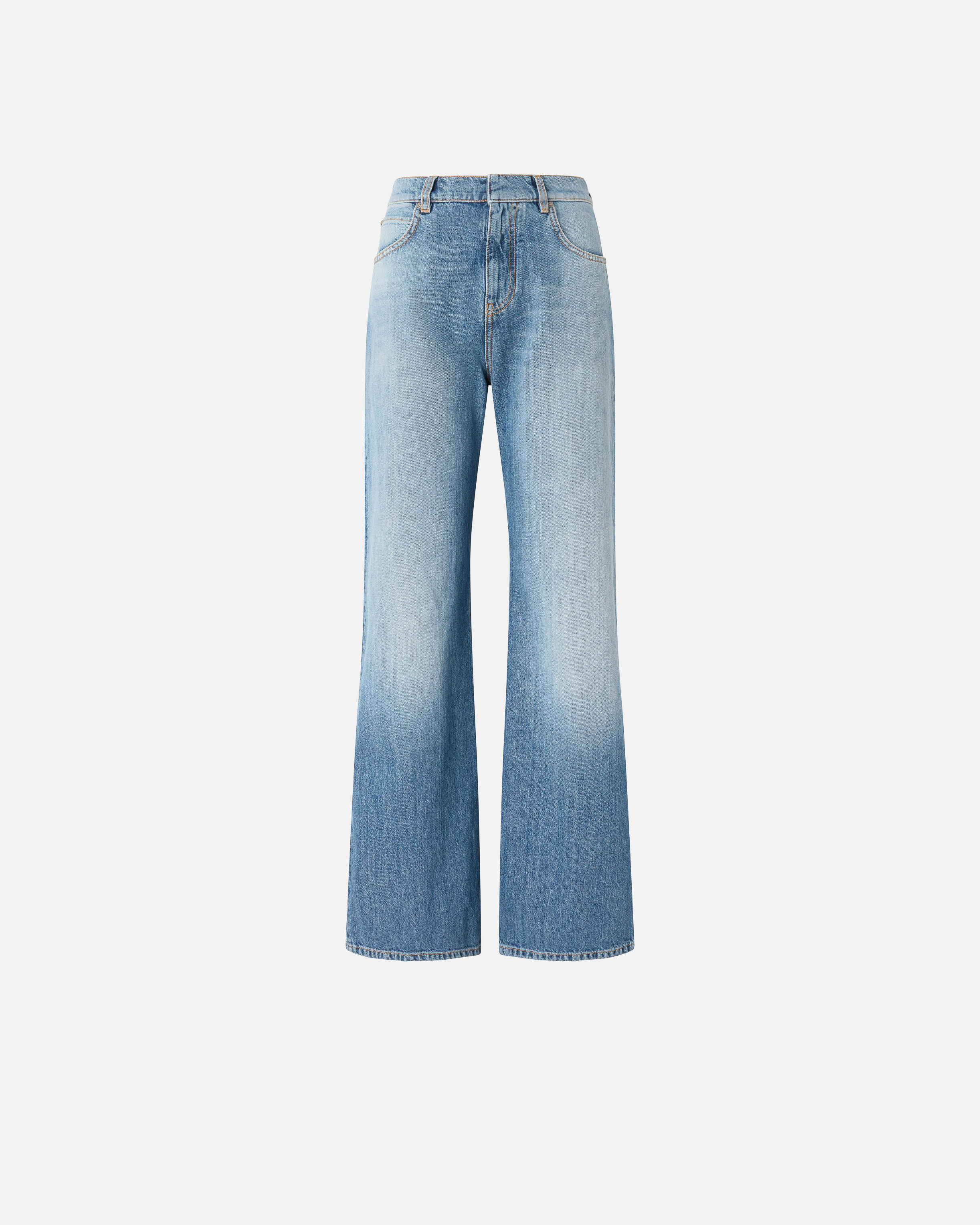 Jean wide leg décoloré PINKO Bleu