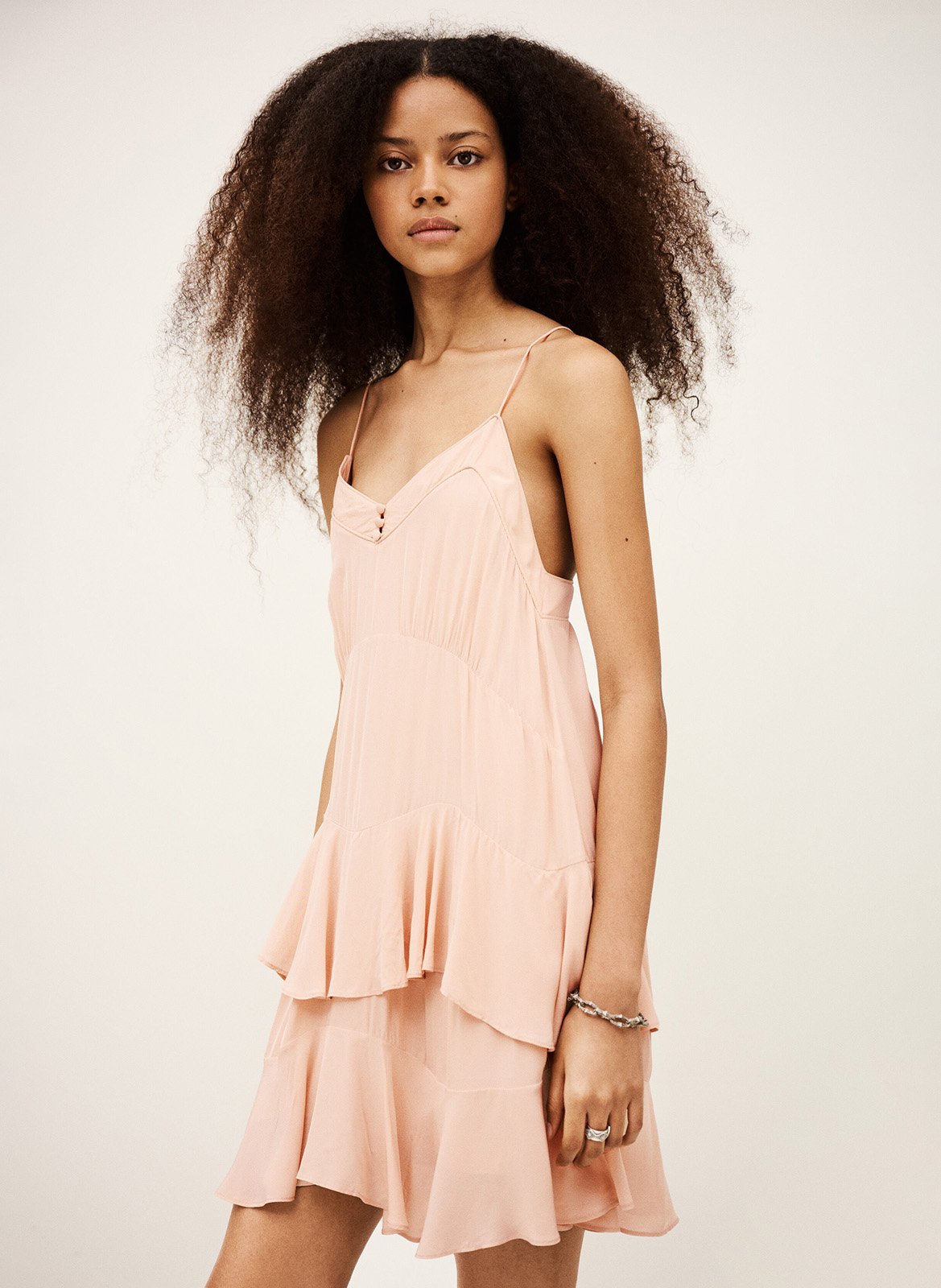 Robe courte col v  BA&SH Rose