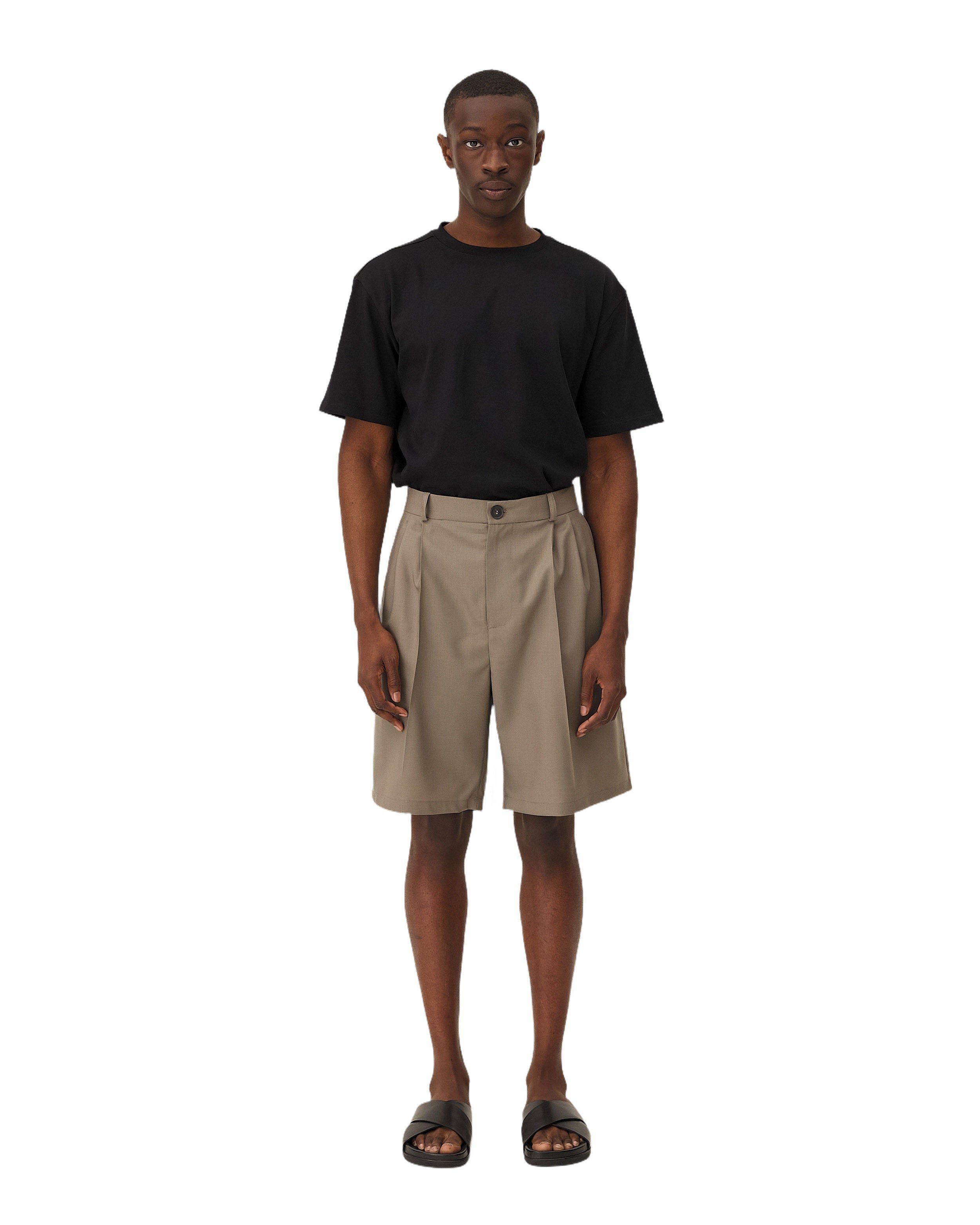 Pleated shorts COMO STONE Noyoco Grey