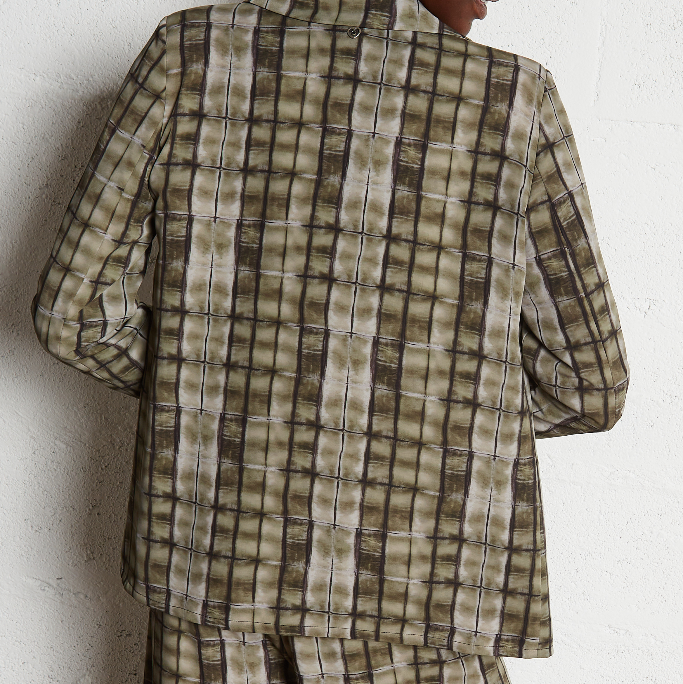 Blazer mit geradem Reverskragen und Muster PLEASE Grun