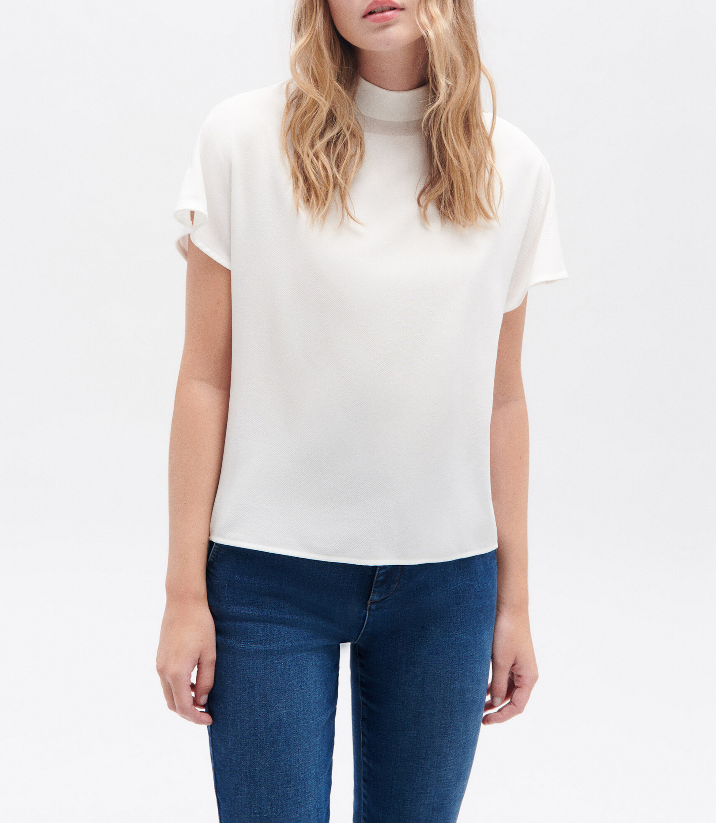 Top mit Stehkragen CAROLL Beige
