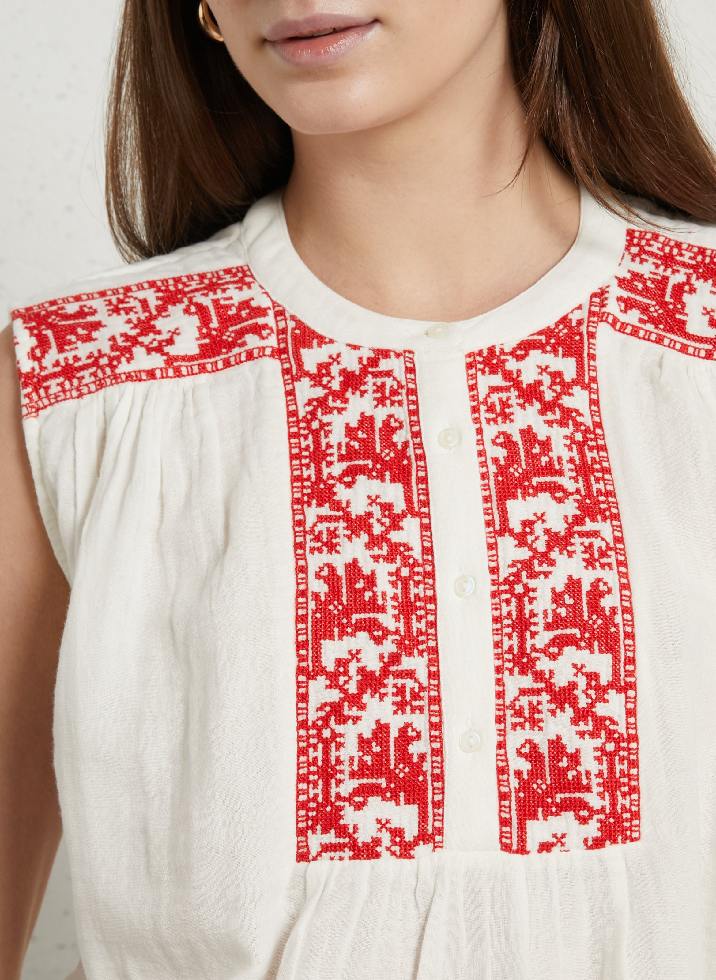 Oversize-Top mit Rundhalsausschnitt SUD EXPRESS Rot