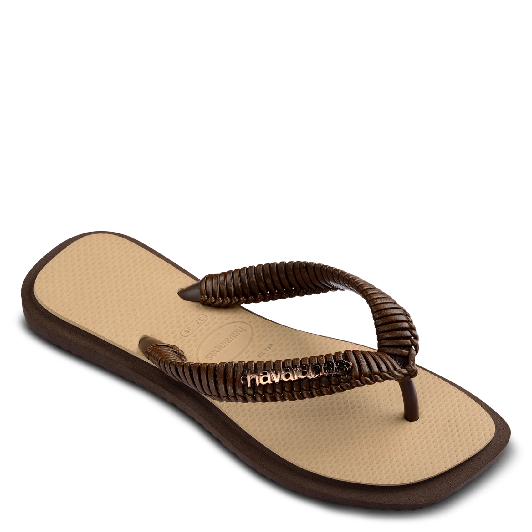Flat square-toe sandals HAVAIANAS Brown
