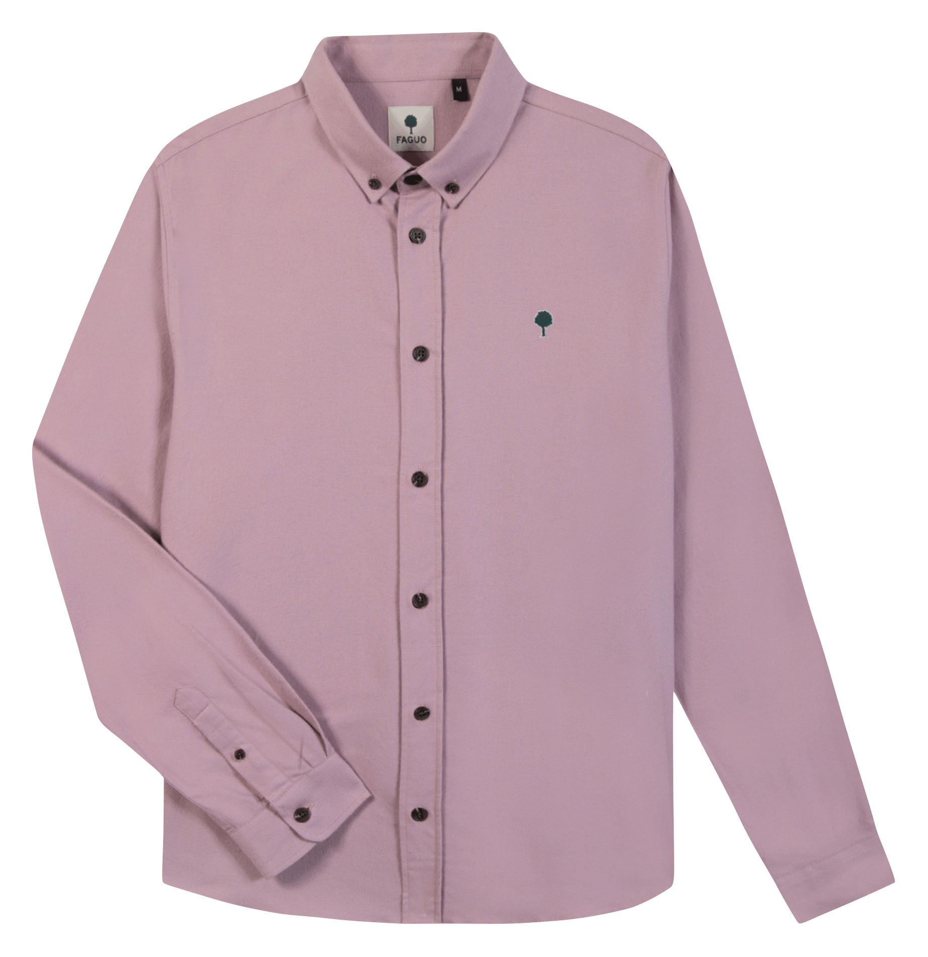 Camicia diritta con collo a bottone in cotone FAGUO Viola