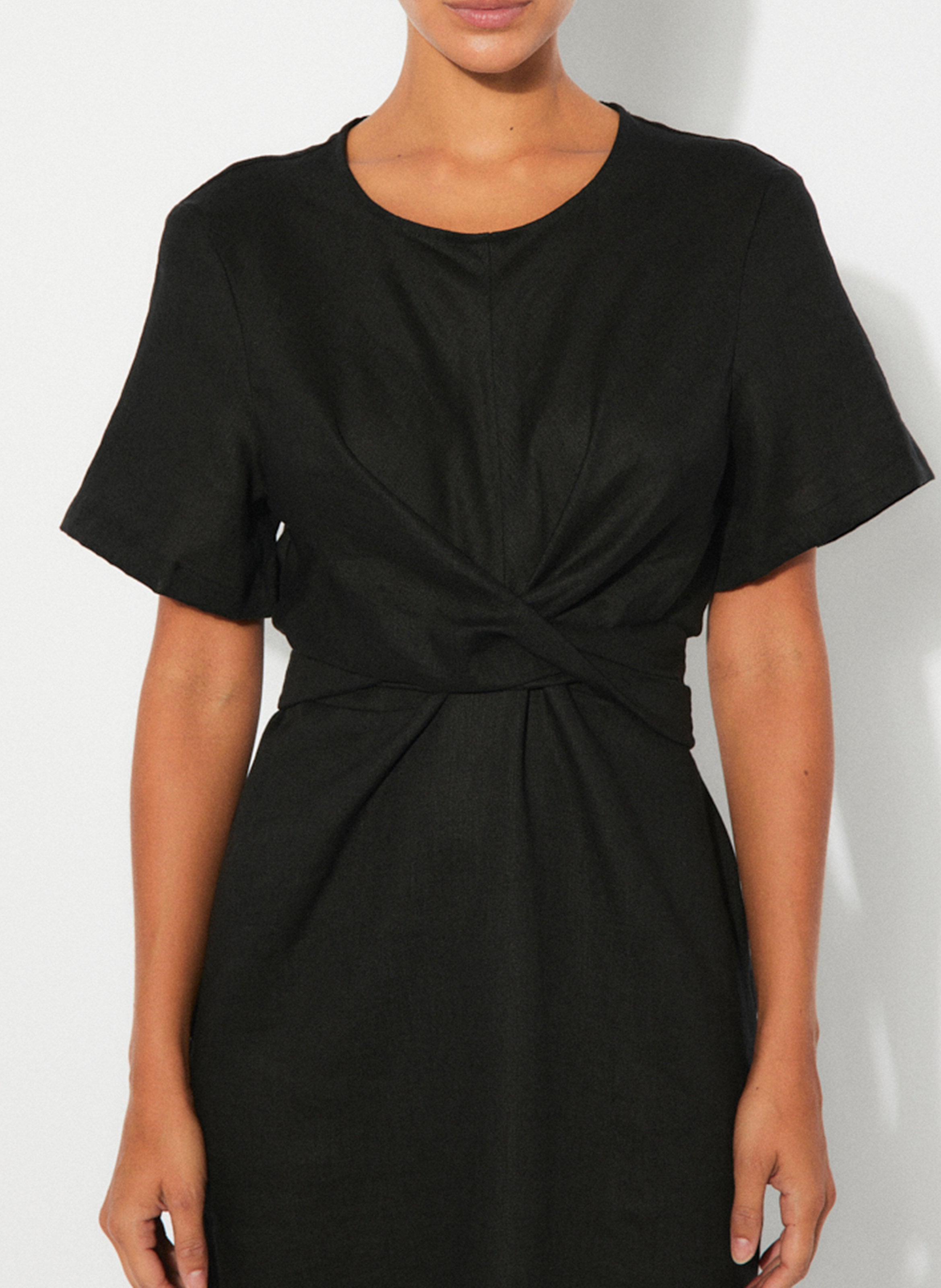 Robe longue en coton mélangé RITA ROW Noir