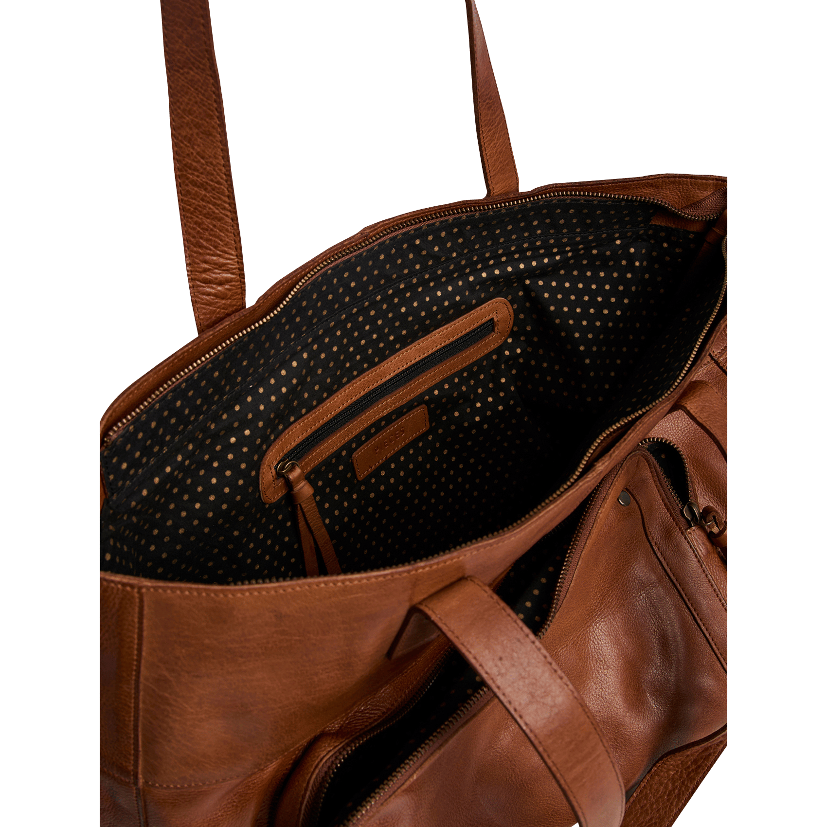 Leren shopper | Bruin PIECES Dames