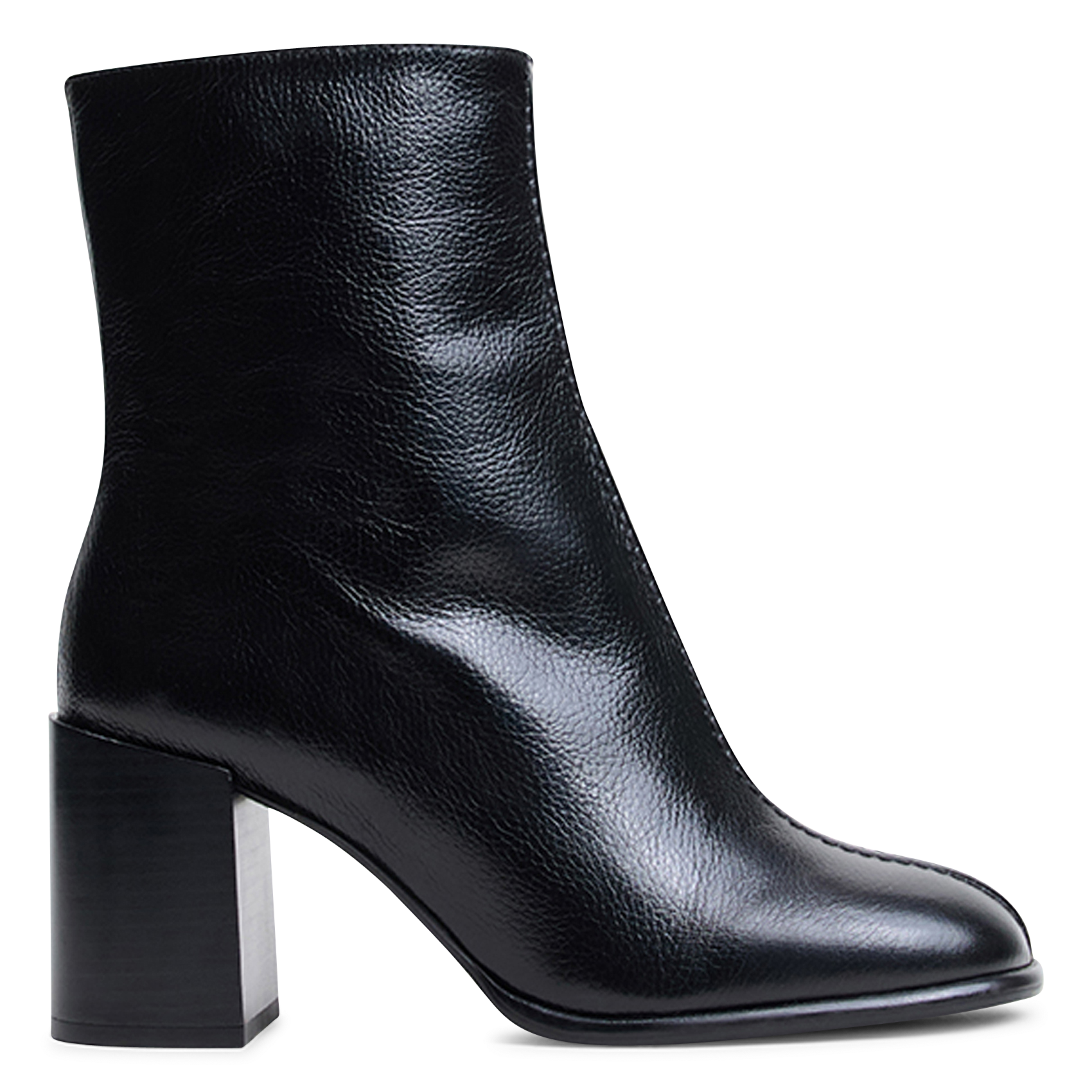 Bottines zippées en cuir JONAK Noir