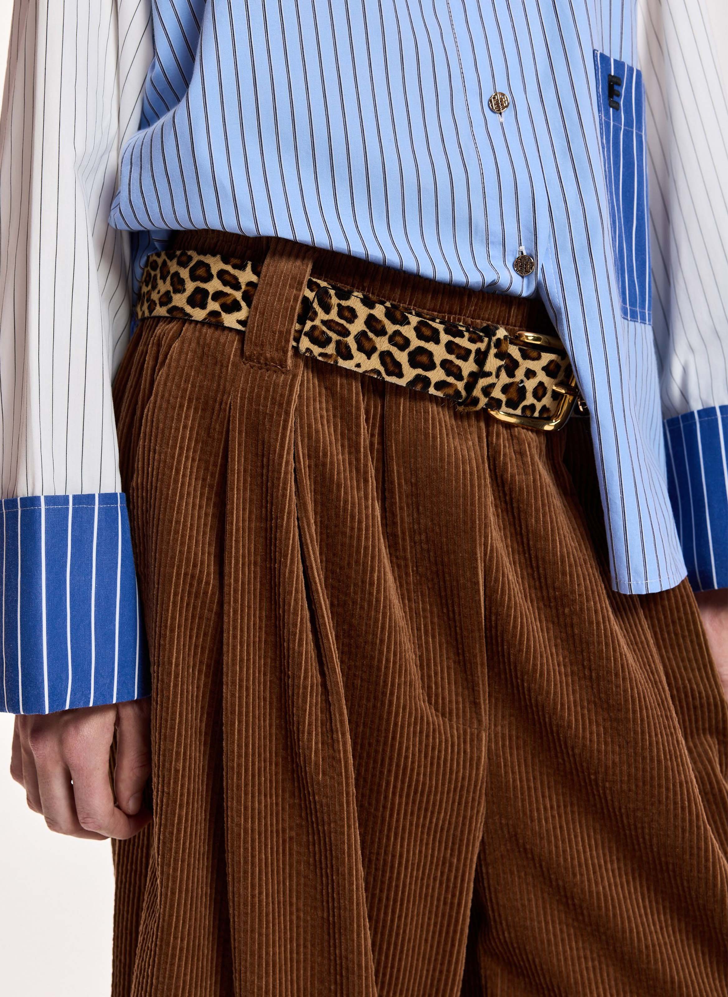 Ceinture en cuir imprimé ESSENTIEL ANTWERP Noir