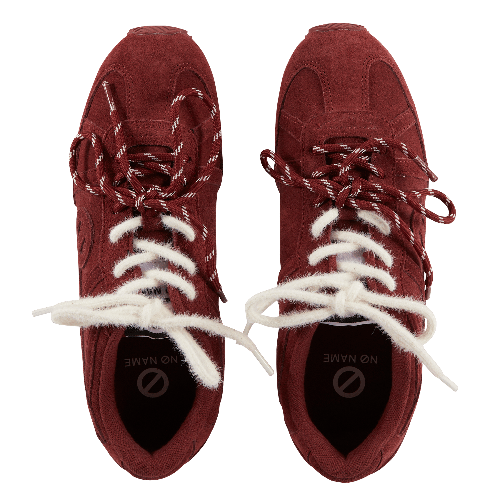 Lage sneakers van veloursleer NO NAME Rood