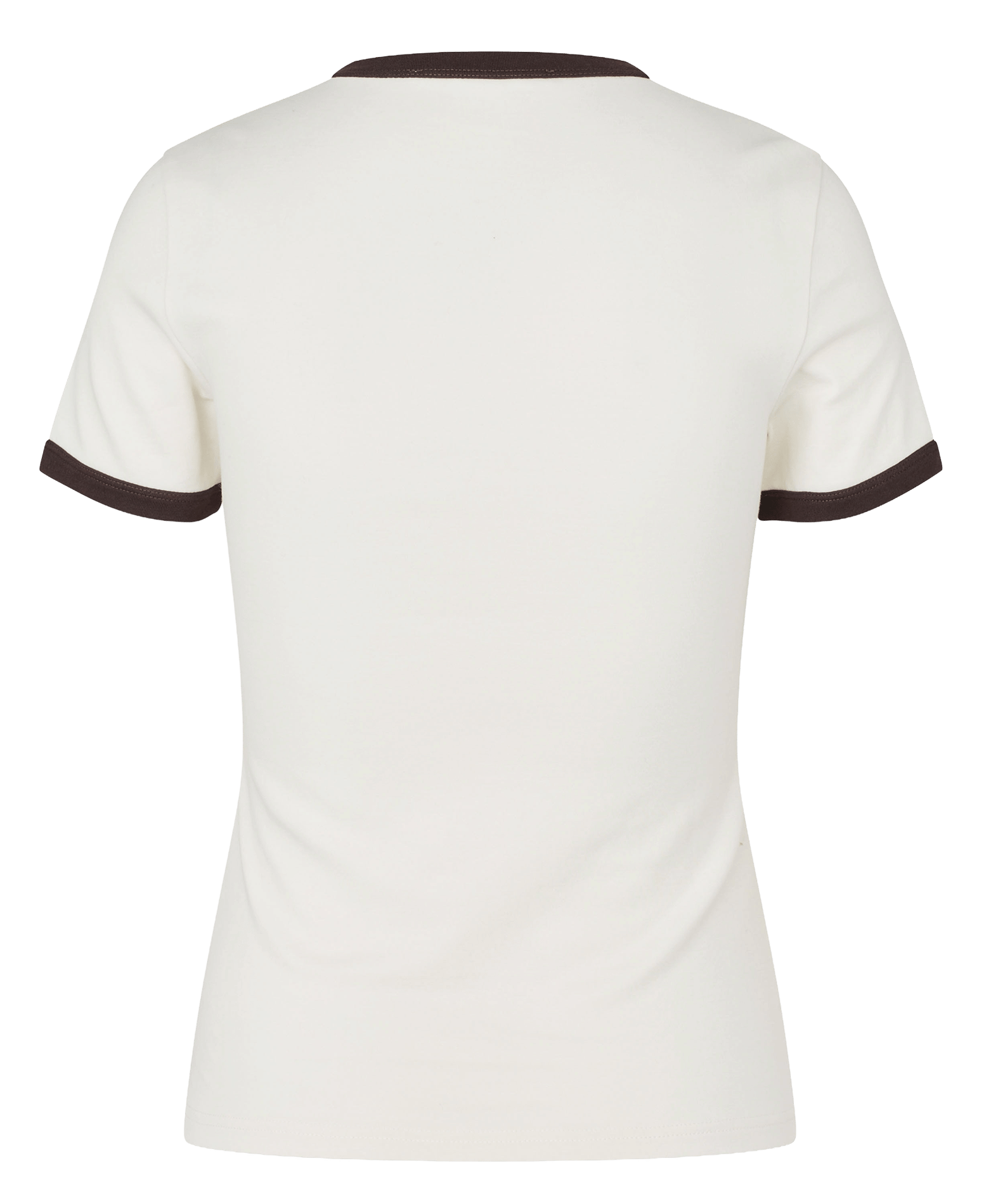 T-shirt droit col rond imprimé en coton bio SAMSOE SAMSOE Blanc