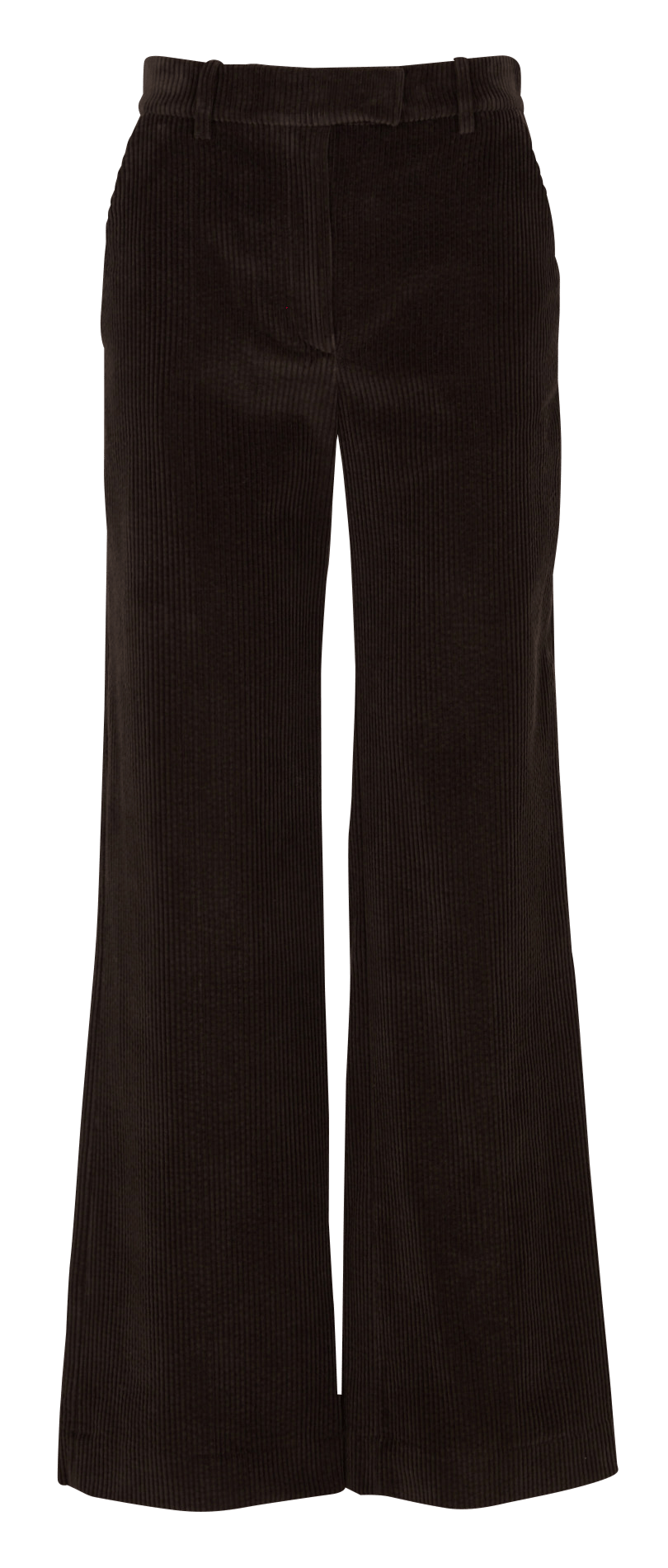 Pantalon droit en velours côtelé LAURENCE BRAS Marron
