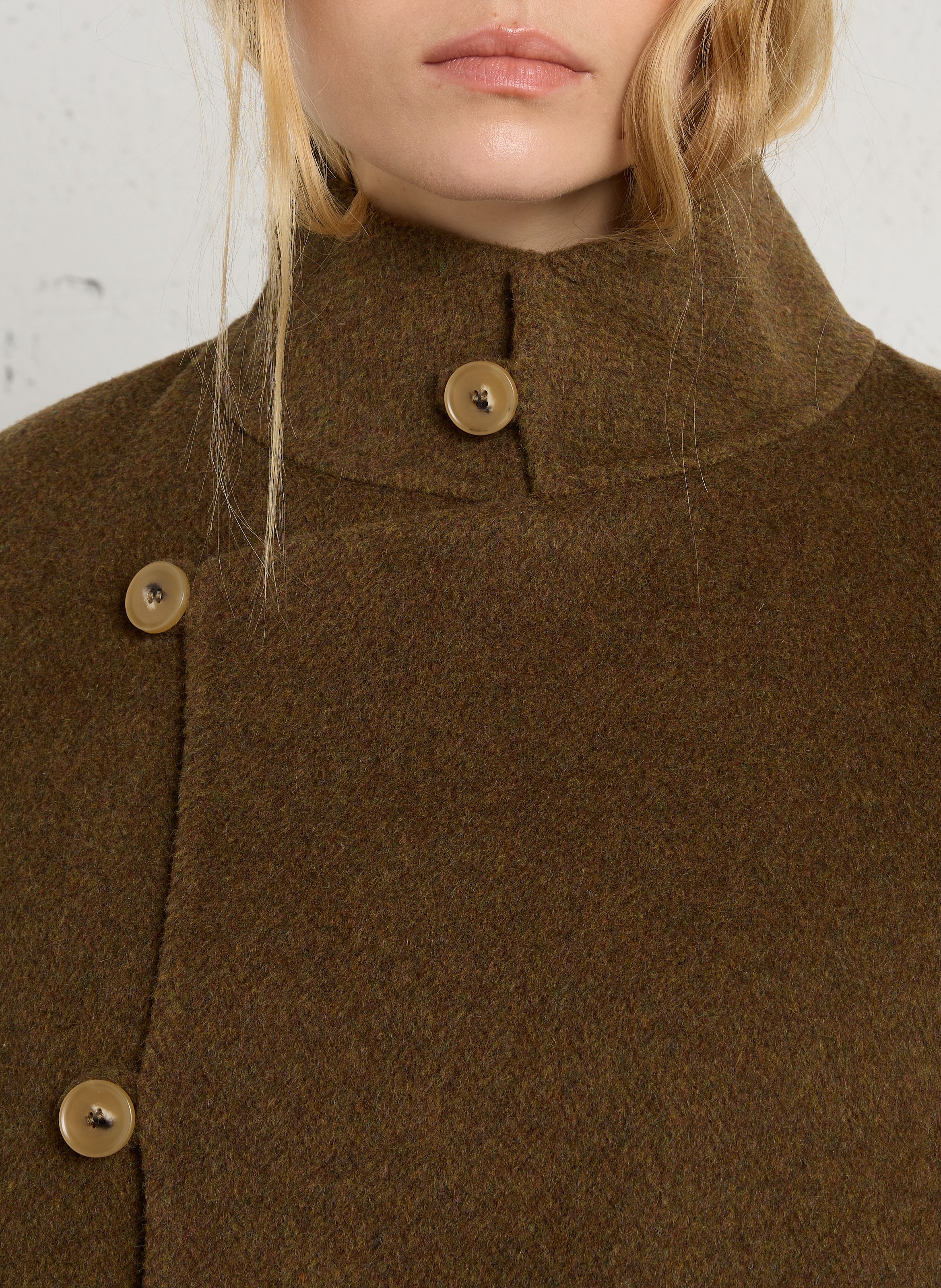 Buttoned jacket in a wool blend SEE U SOON Khaki