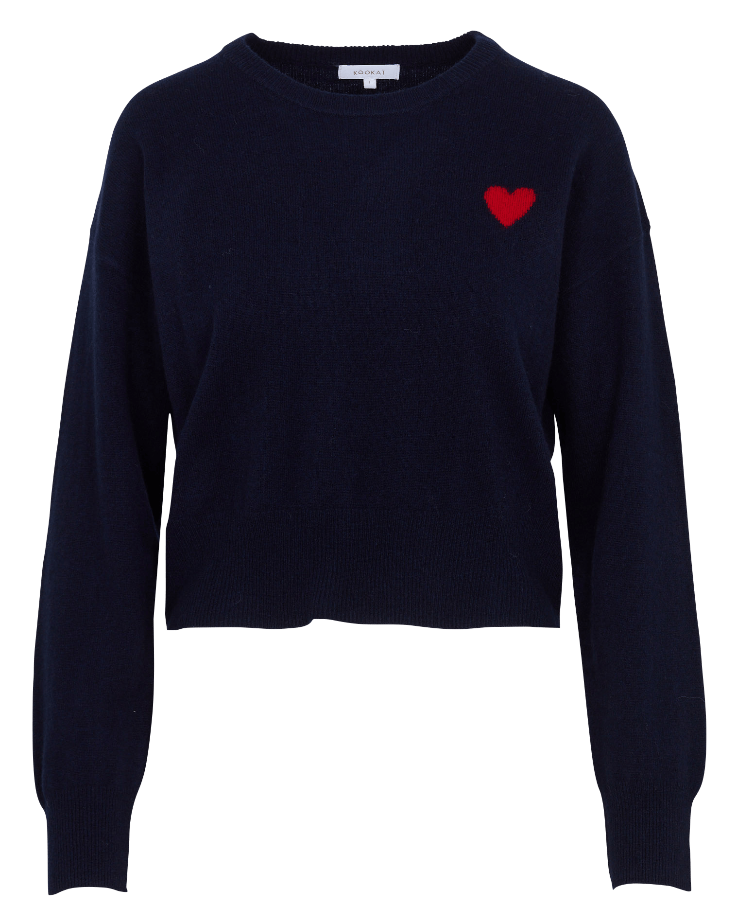 Gerippter Pullover mit Rundhalsausschnitt aus Wollmischung KOOKAI Blau
