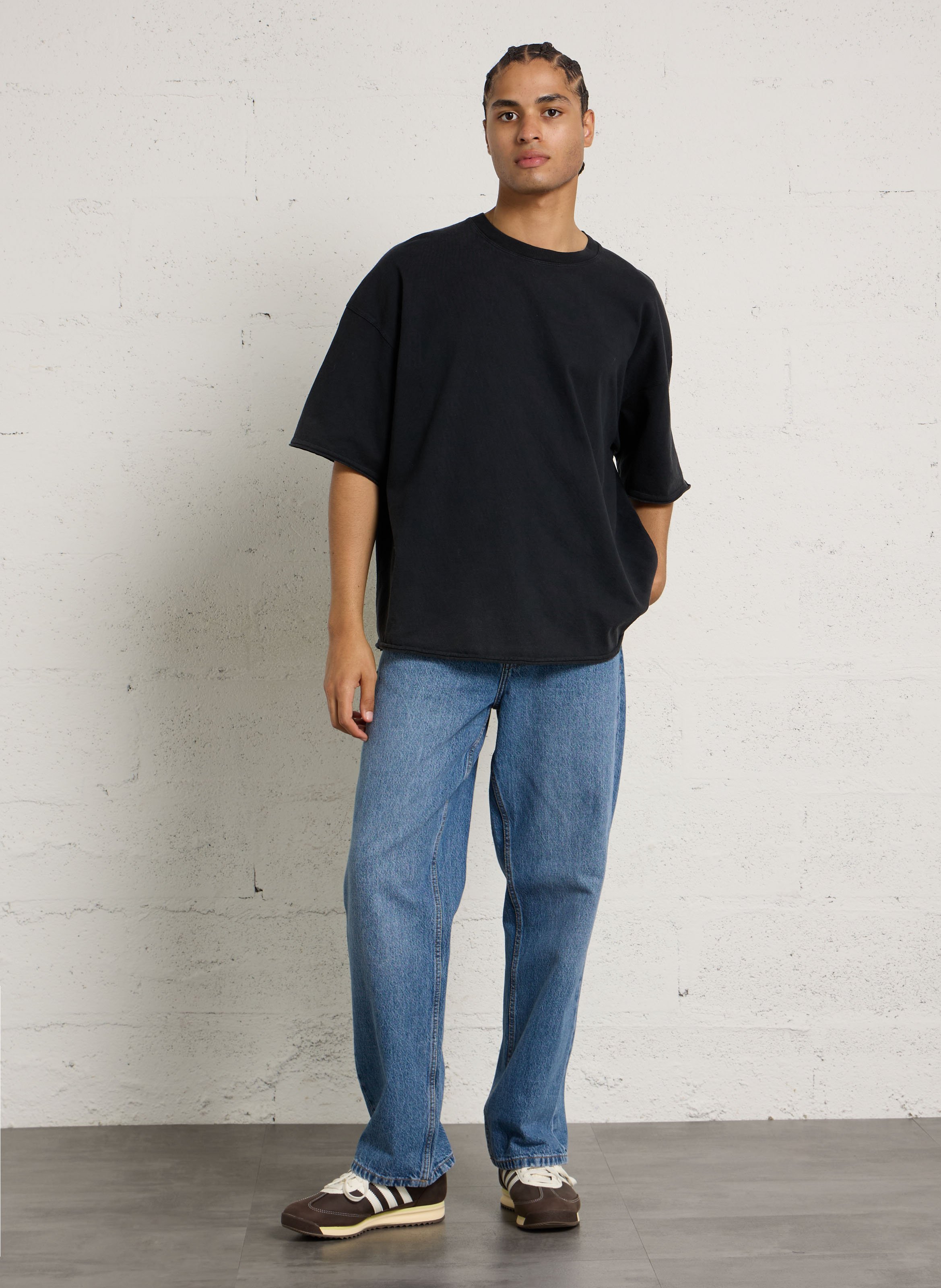 T-shirt droit en coton AMERICAN VINTAGE Noir