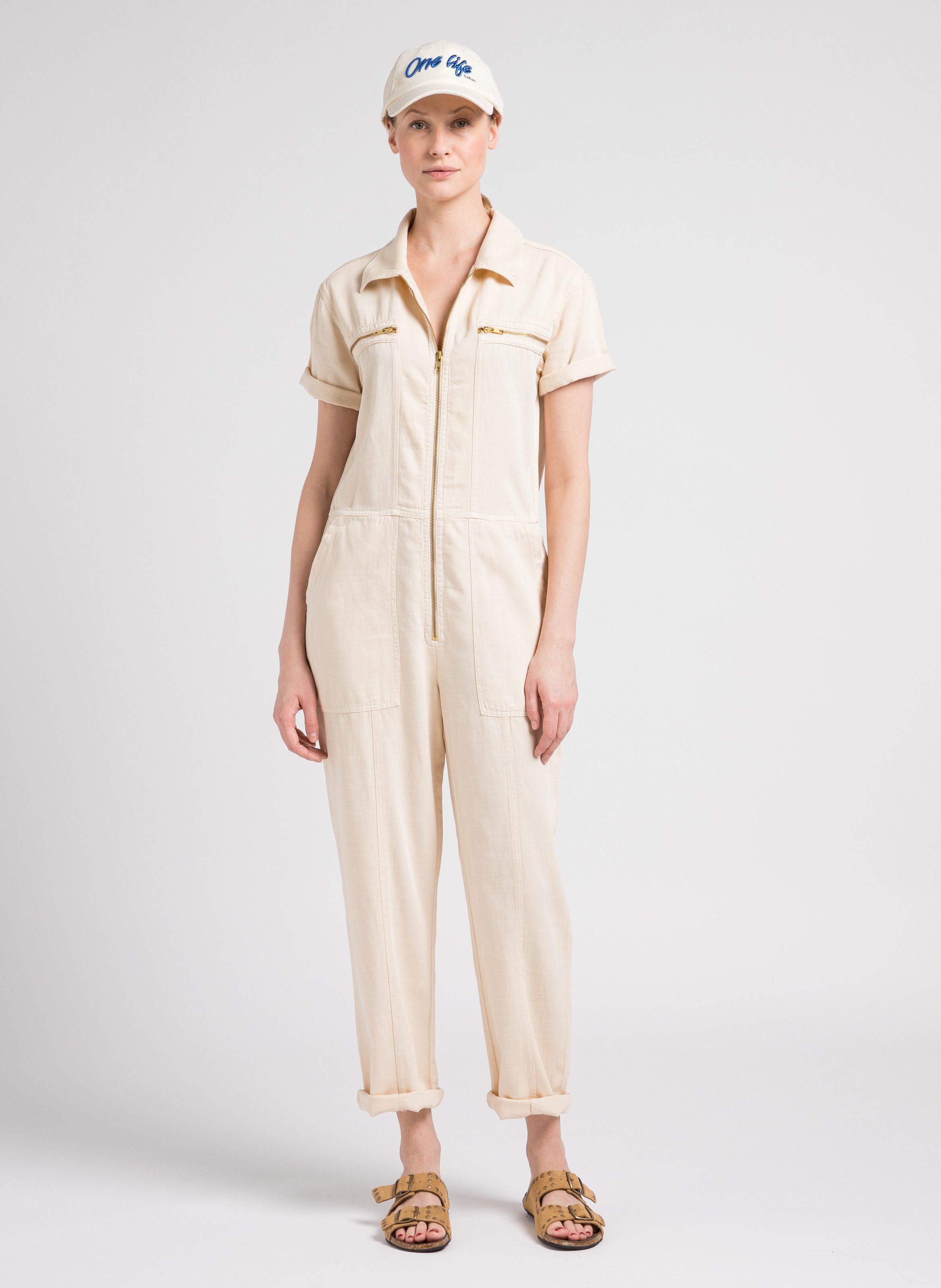 Jumpsuit Met Korte Mouw Katoenblend Milkshake Reiko Dames Place des Tendances