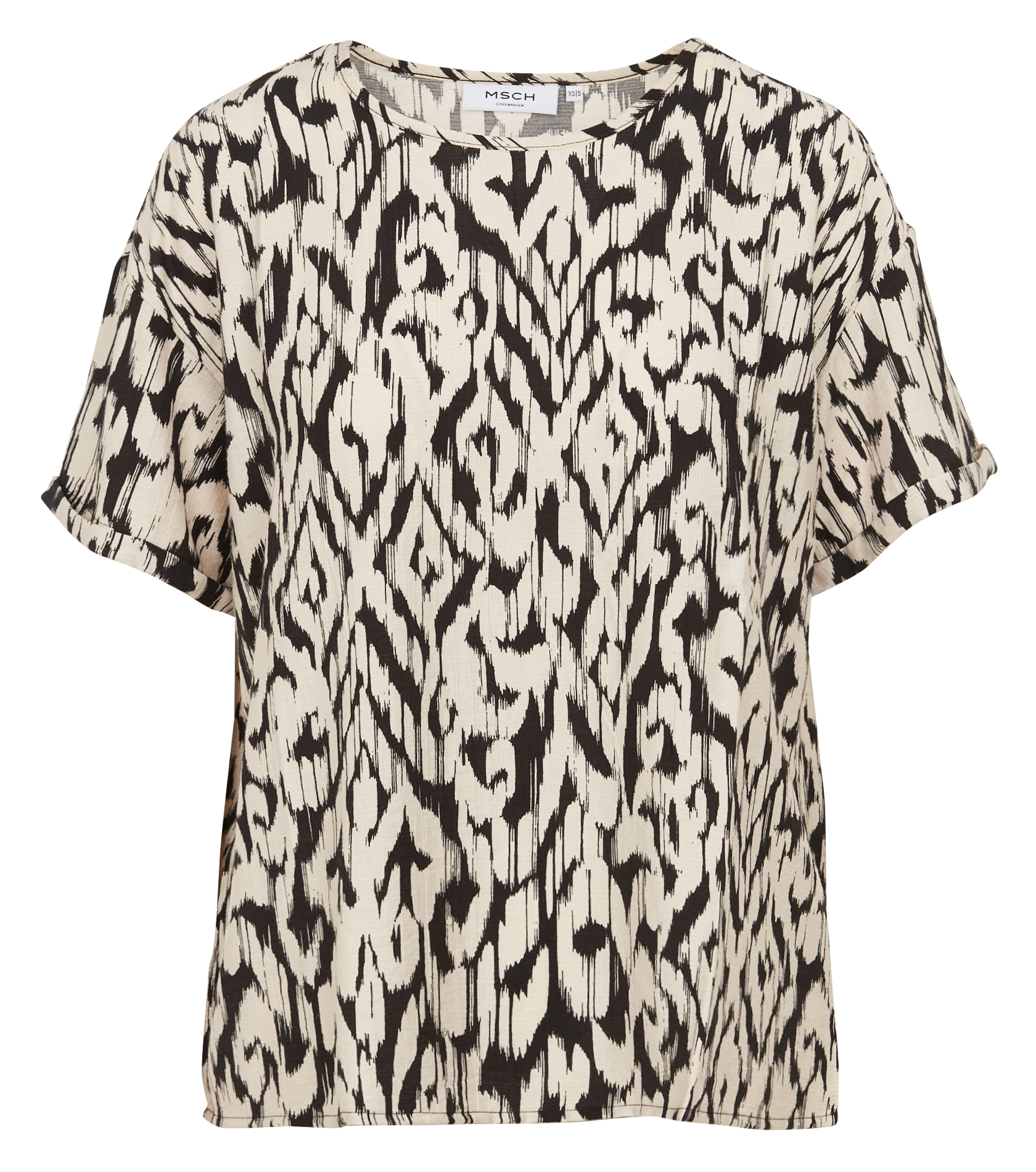 Top col rond imprimé ample MOSS COPENHAGEN Multicolore