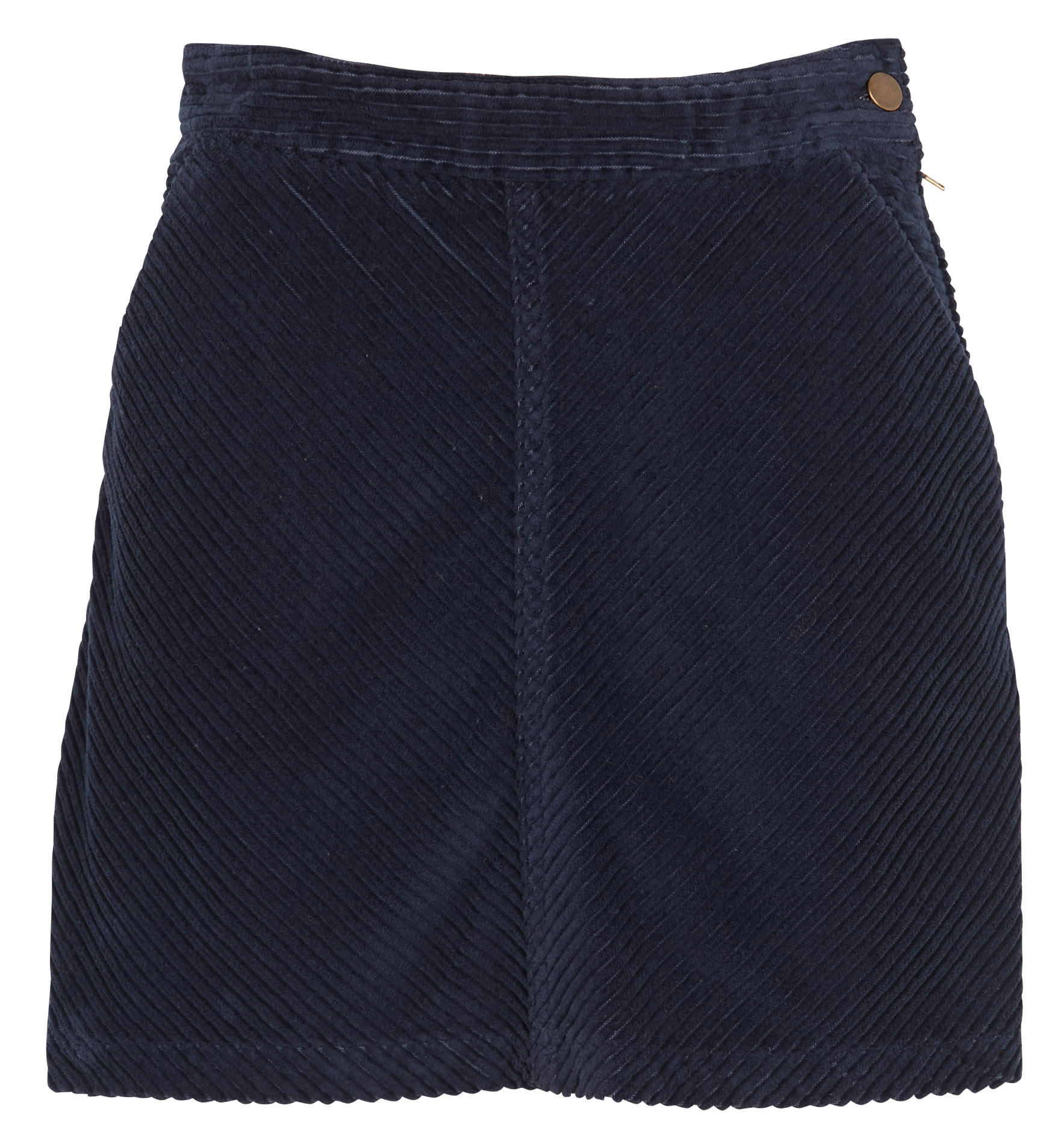 Jupe droite taille haute en coton mélangé SOI PARIS Bleu