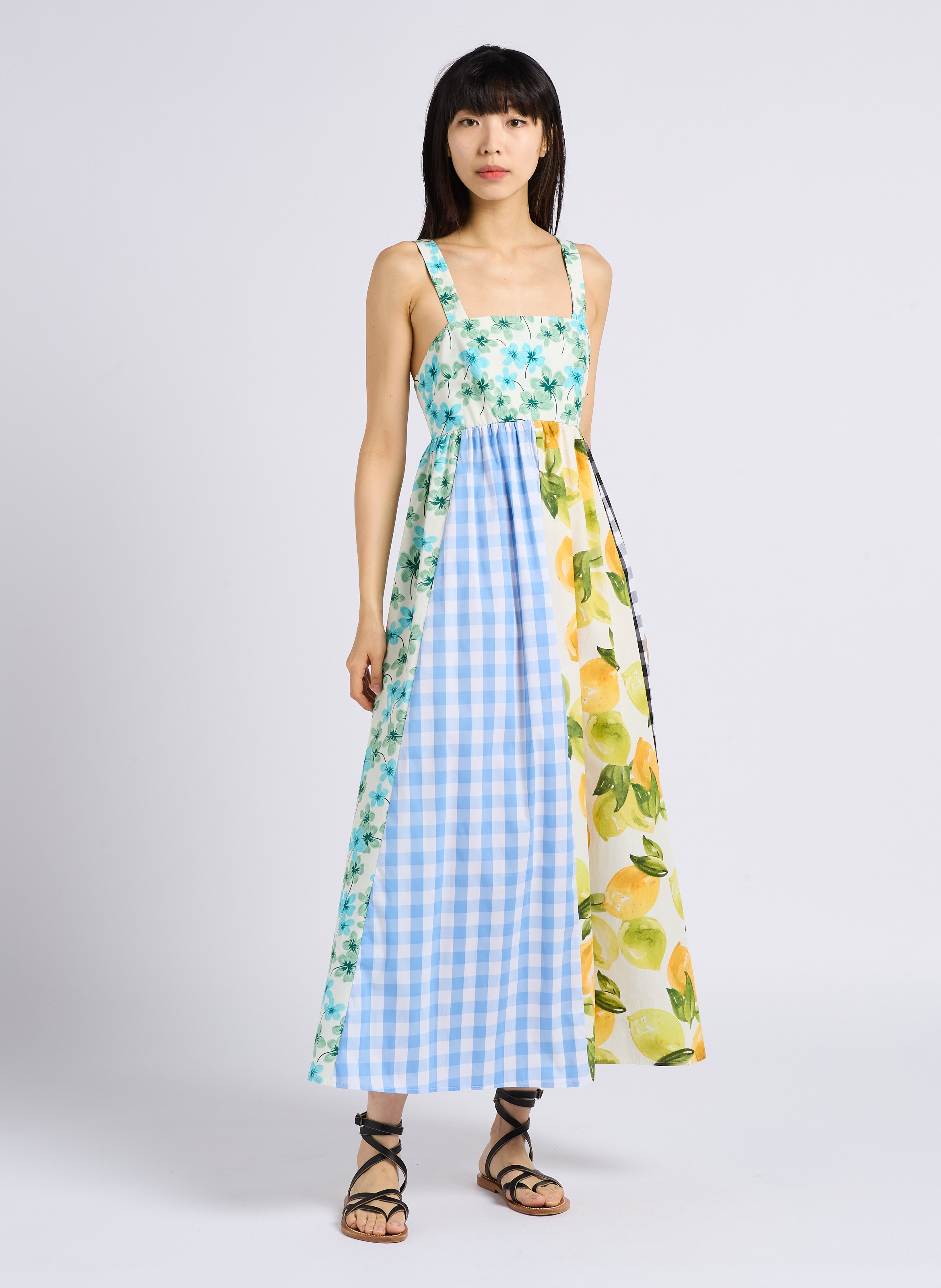 Robe longue ample en coton IMPERIAL Multicolore