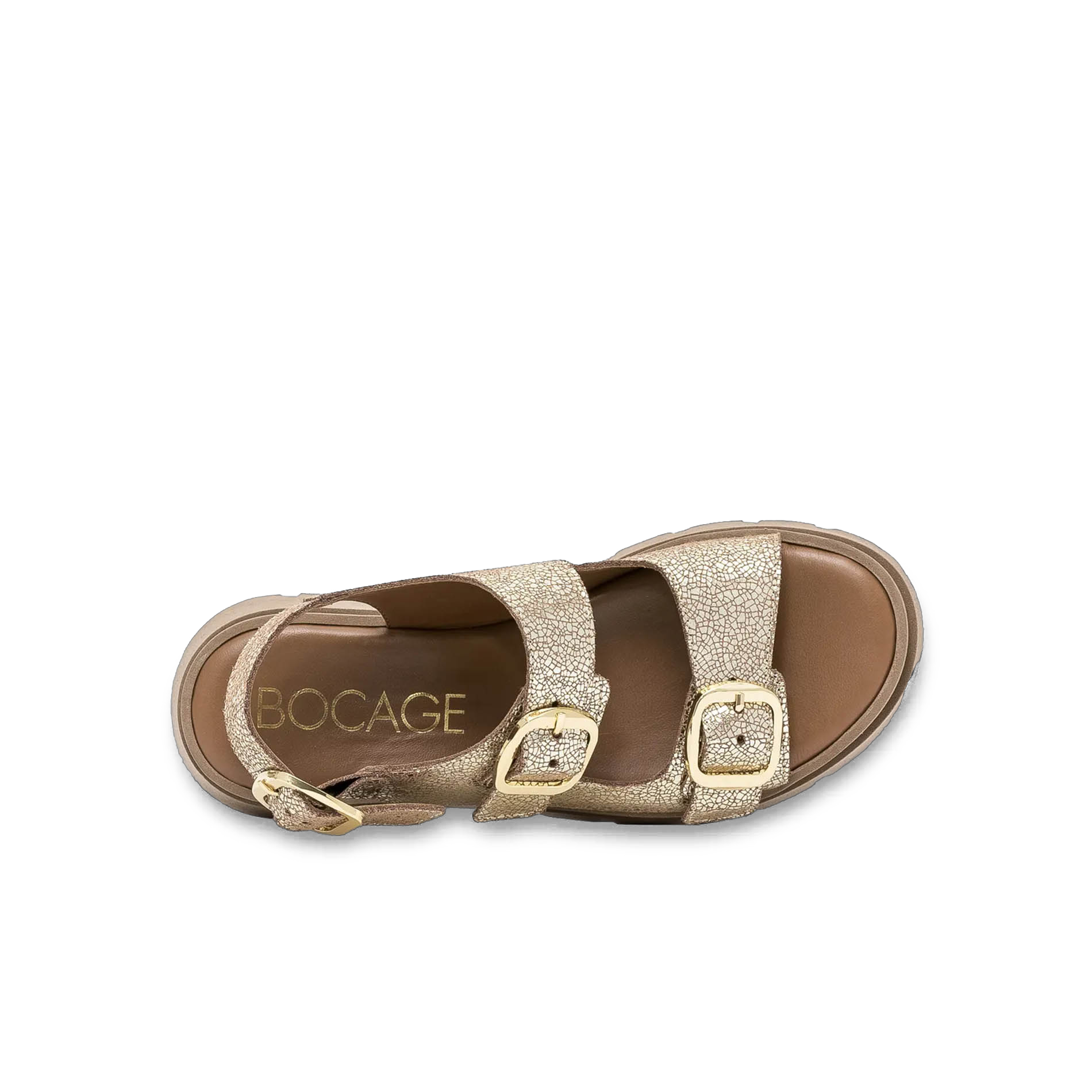 Espadrilles aus Wildleder mit Keilabsatz BOCAGE Golden