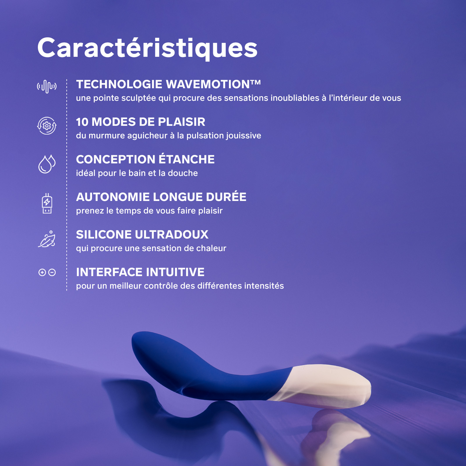 Vibromasseur femme point g LELO Bleu