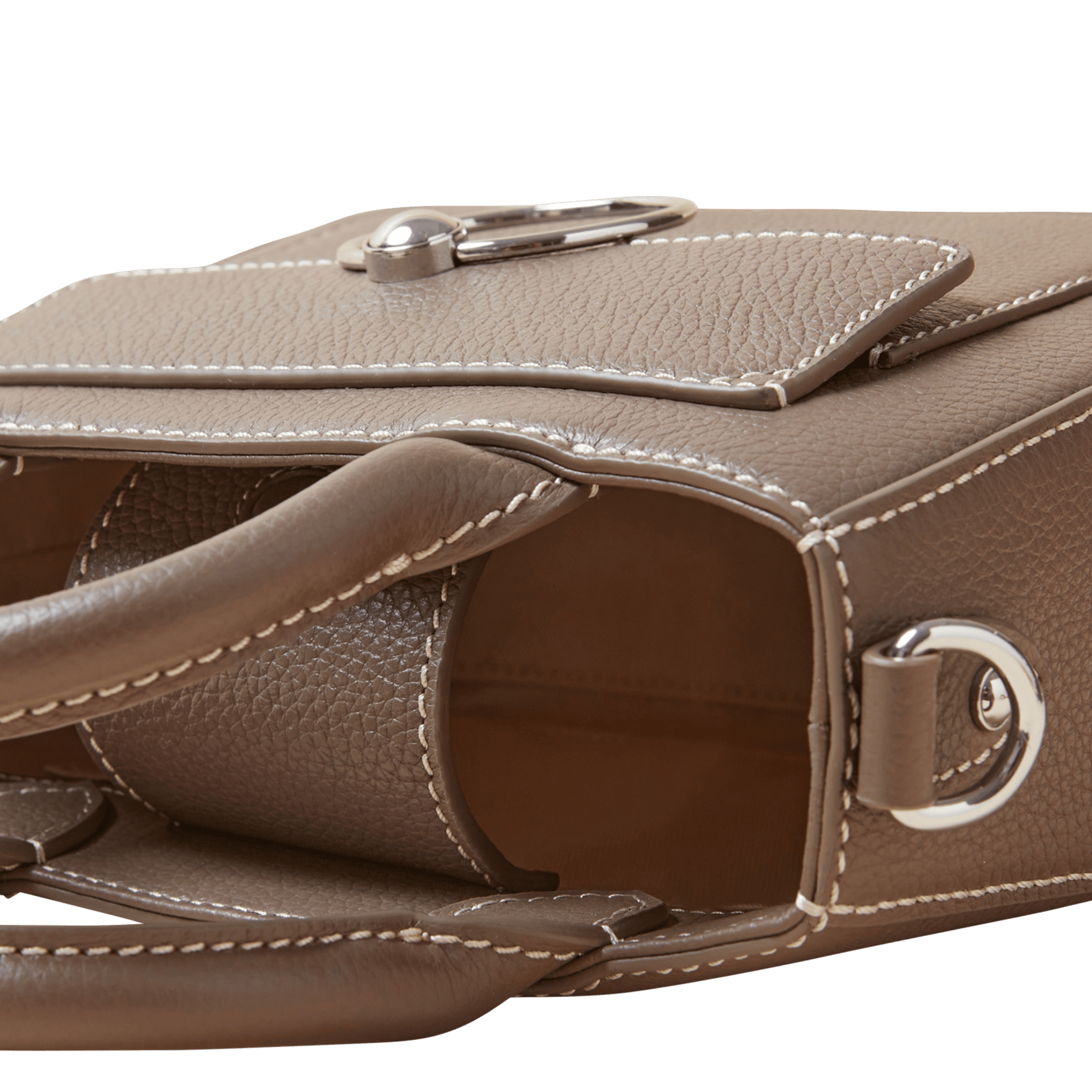 Schoudertas van generfd leer met ketting CLAUDIE PIERLOT Bruin