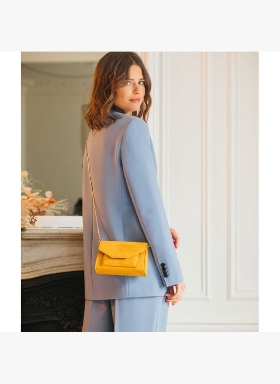 Sac a Main Bandouliere En Cuir Jaune Po me Paris Femme PO ME PARIS Place des Tendances