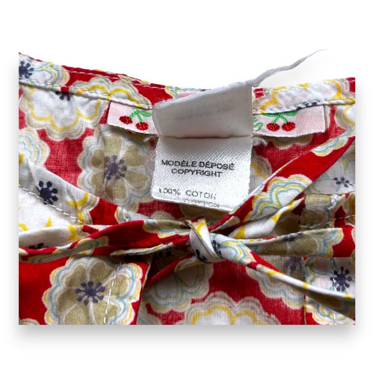 Red Child's Blouse - 10 years BONPOINT - Seconde Main Red