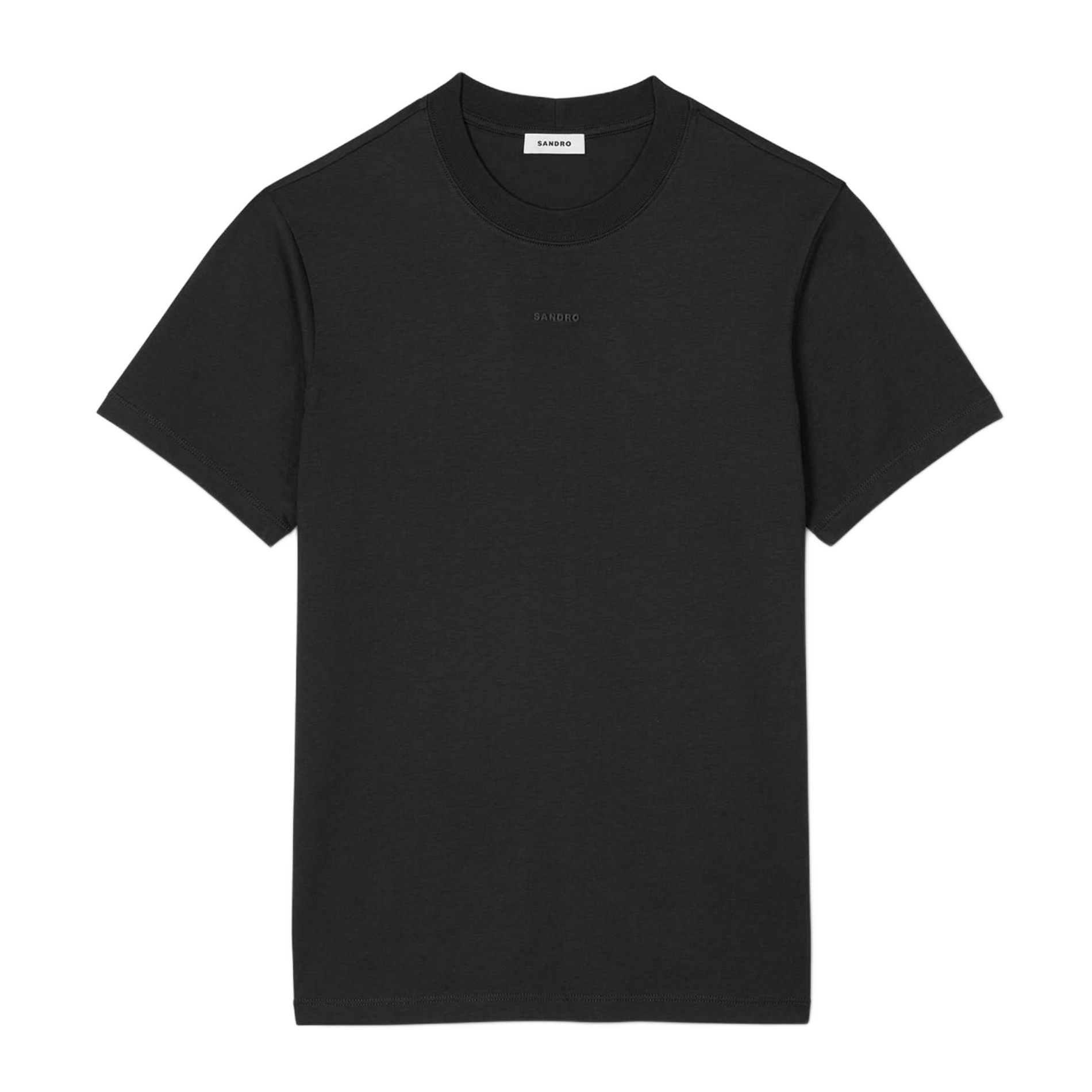 Straight cotton T-shirt SANDRO Black