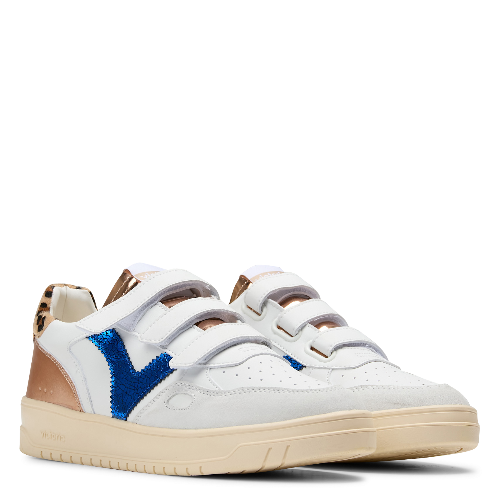 Baskets basses à scratchs  VICTORIA Bleu