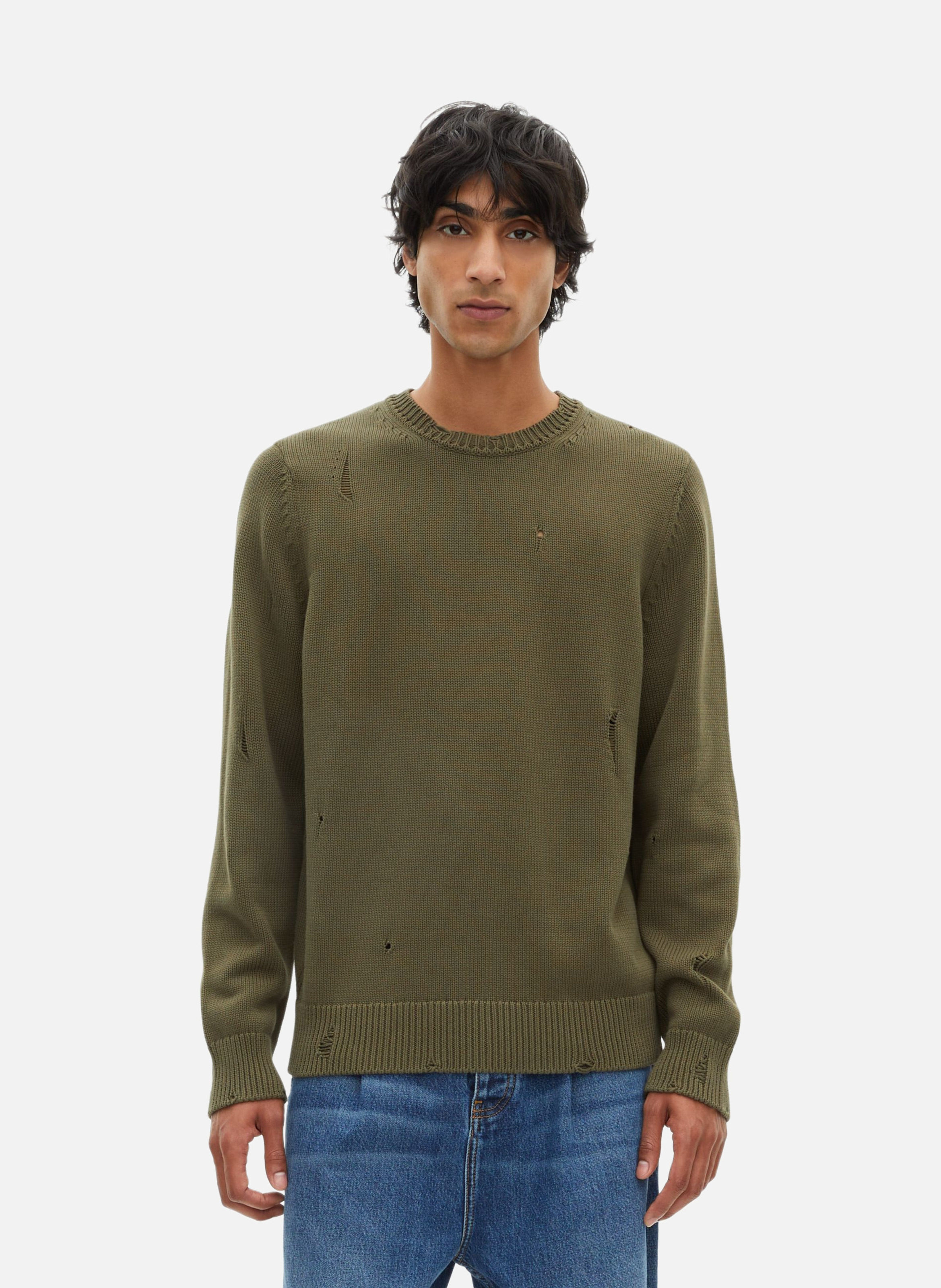 Sweater with cut-out details THE KOOPLES Green