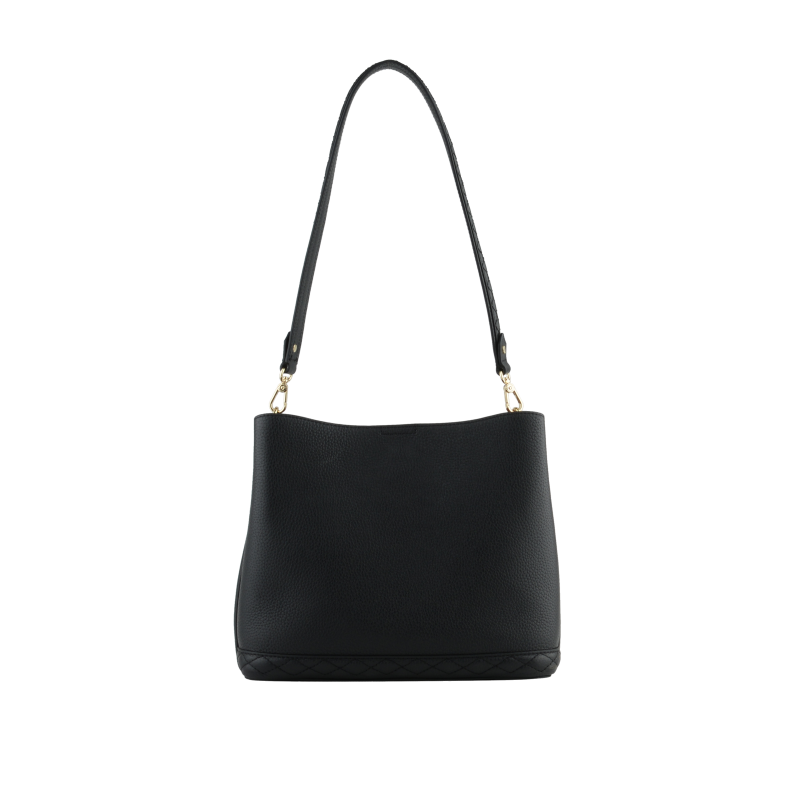 Satchel - cowhide leather POURCHET Black