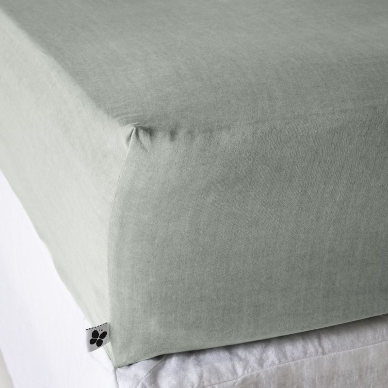"Fitted sheet "Lysandre" all sizes in "lyocell" butterfly effect" L'EFFET PAPILLON