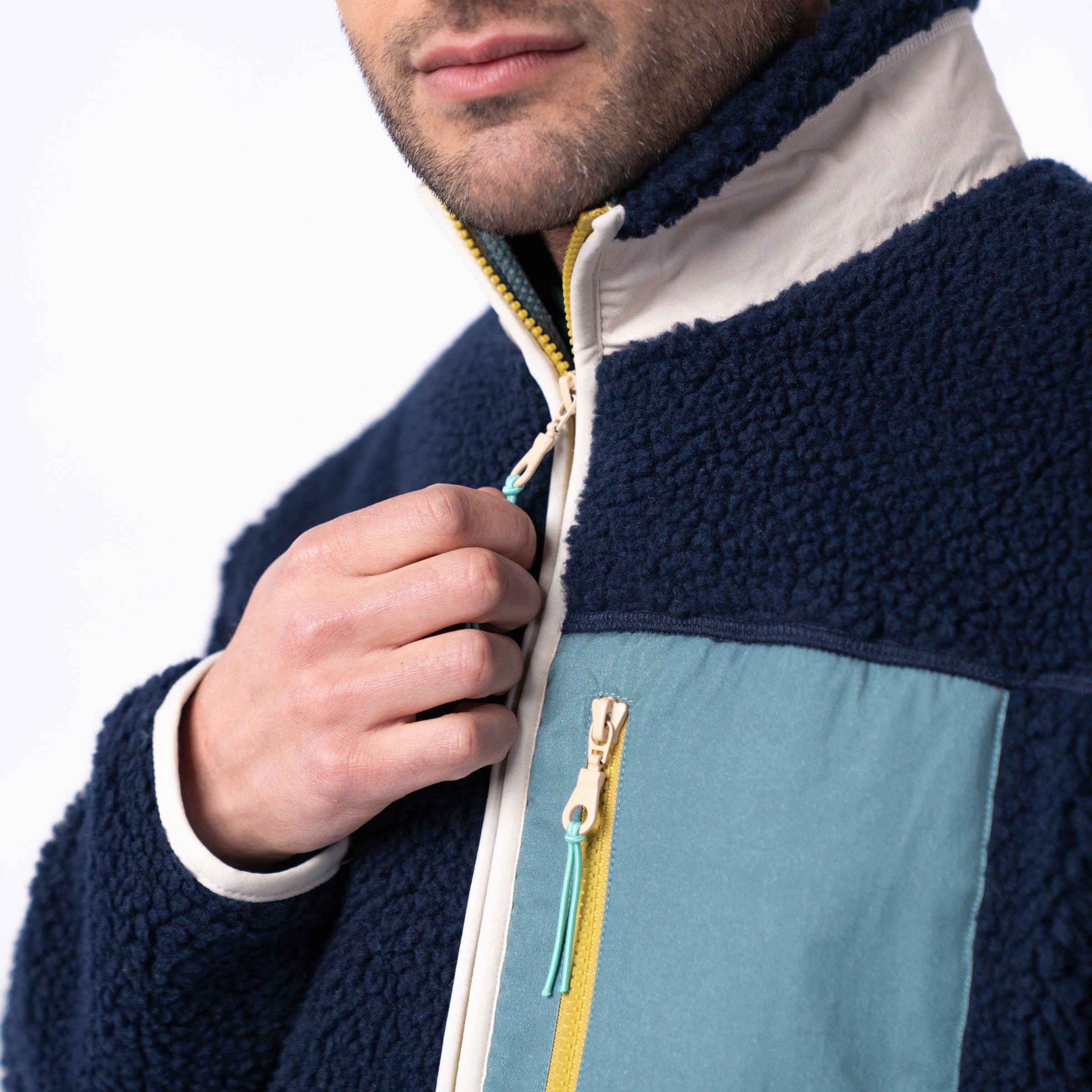 Sherpa zip-up jacket BILLYBELT Blue