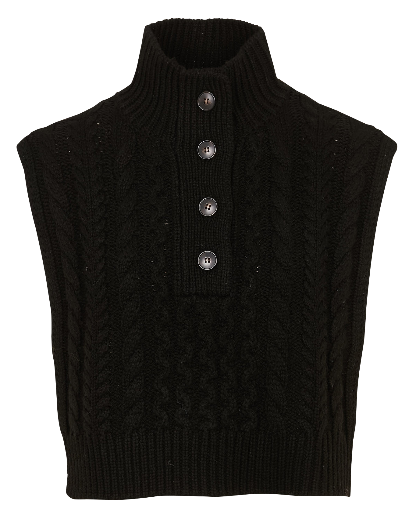 Wool-blend detachable collar MAISON 123 Black