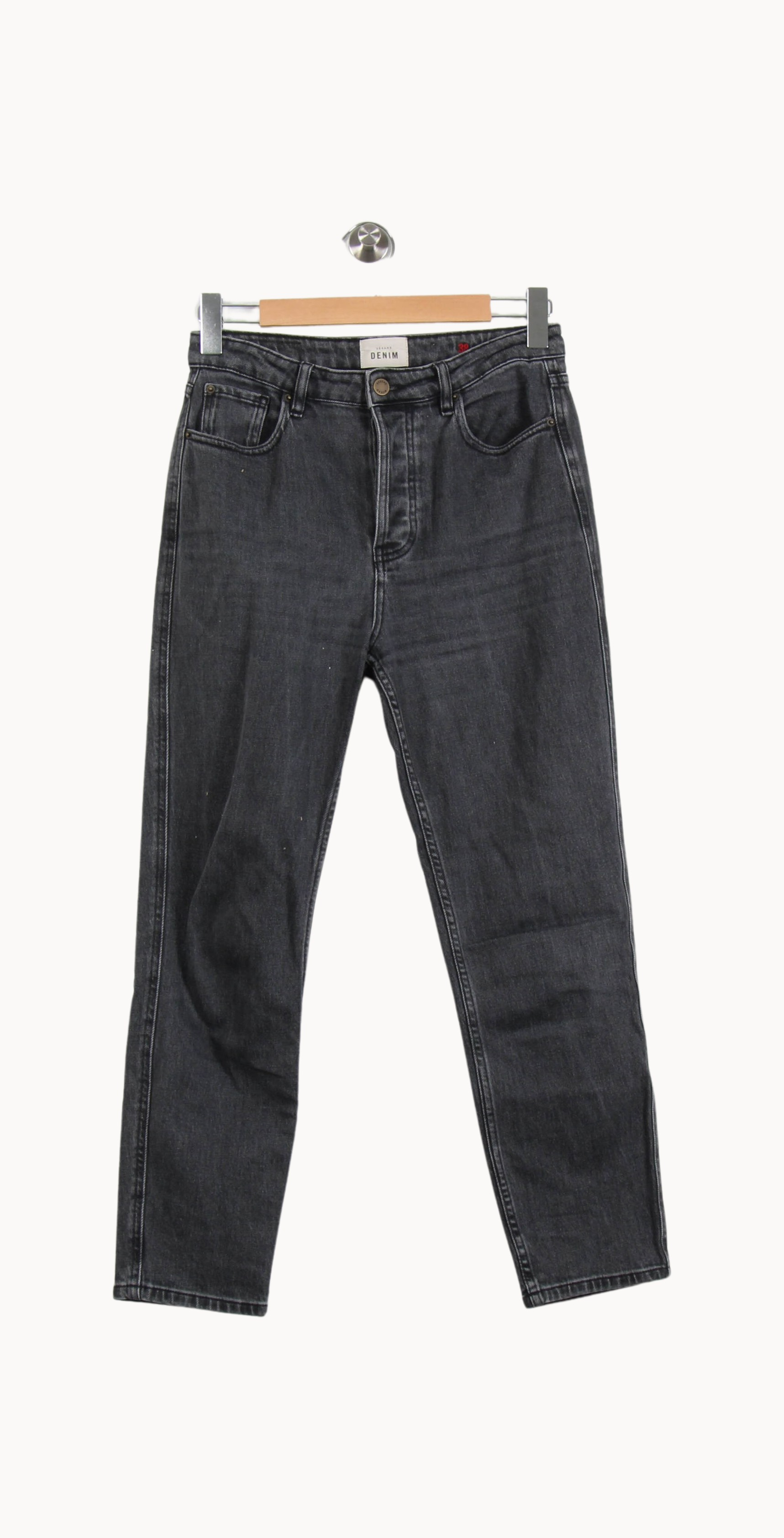 Cropped slim jeans with studs SEZANE - Seconde main Grey