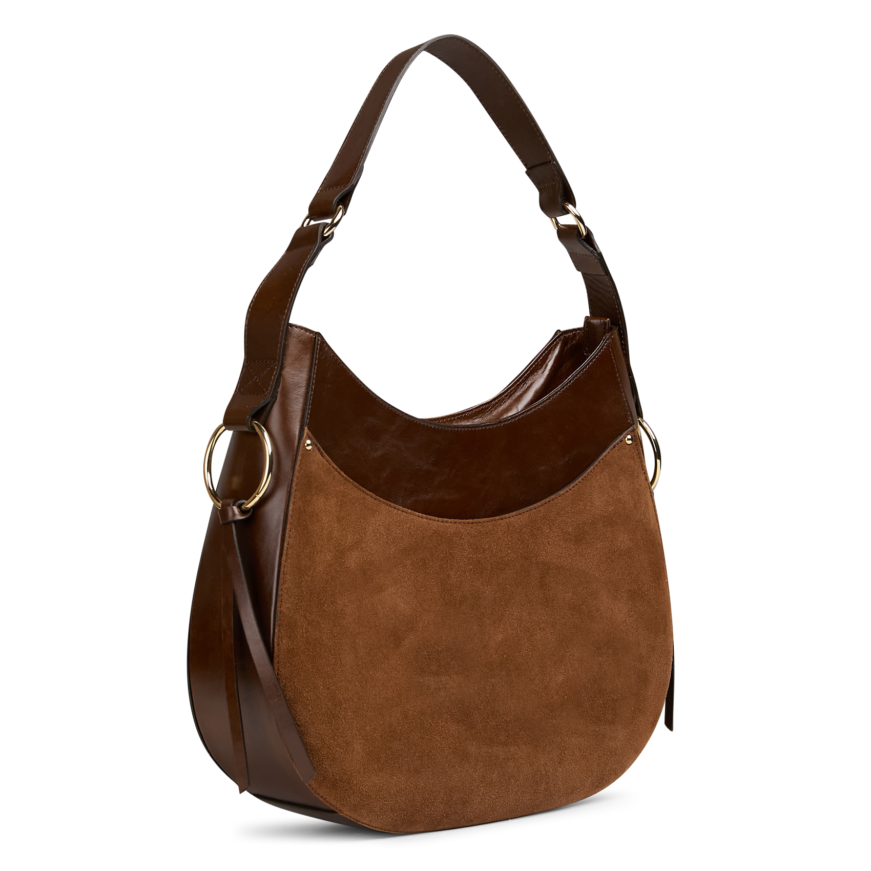 Sac porté épaule en cuir MAISON 123 Marron