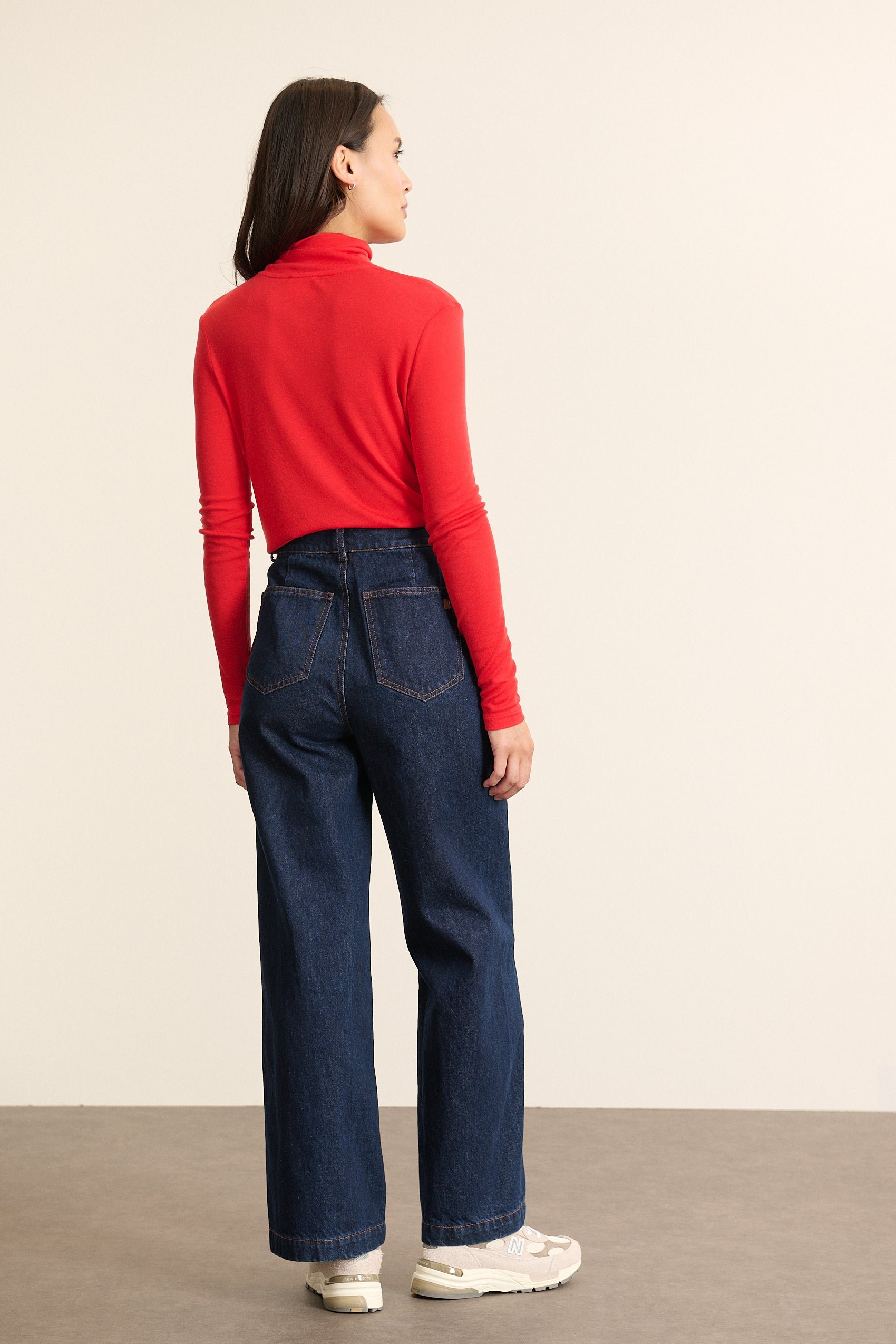 T-shirt col montant manches longues GARANCE PARIS Rouge