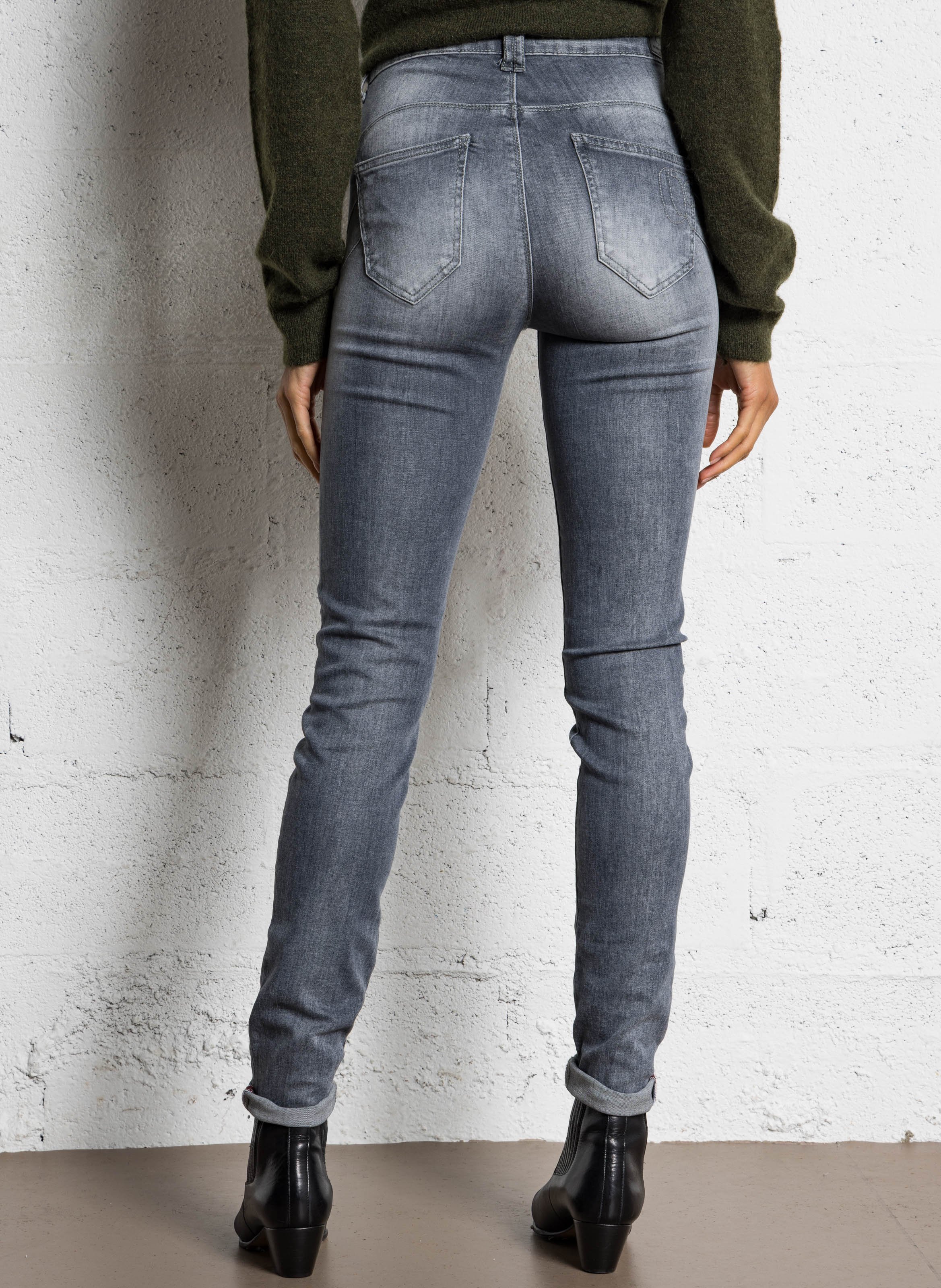 Jean slim en coton mélangé  LE TEMPS DES CERISES Gris