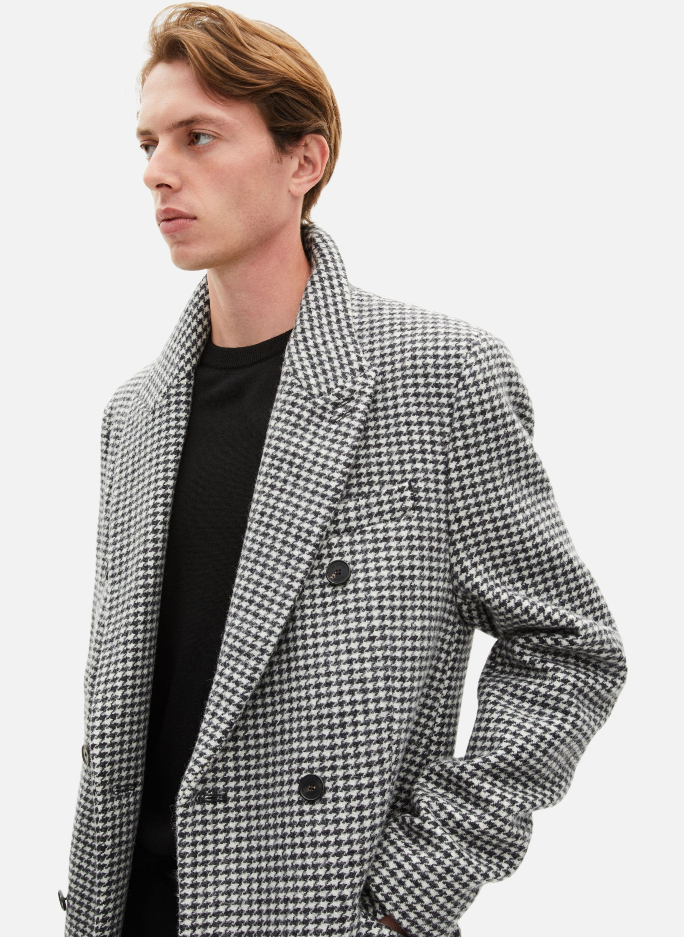 Houndstooth coat THE KOOPLES Black