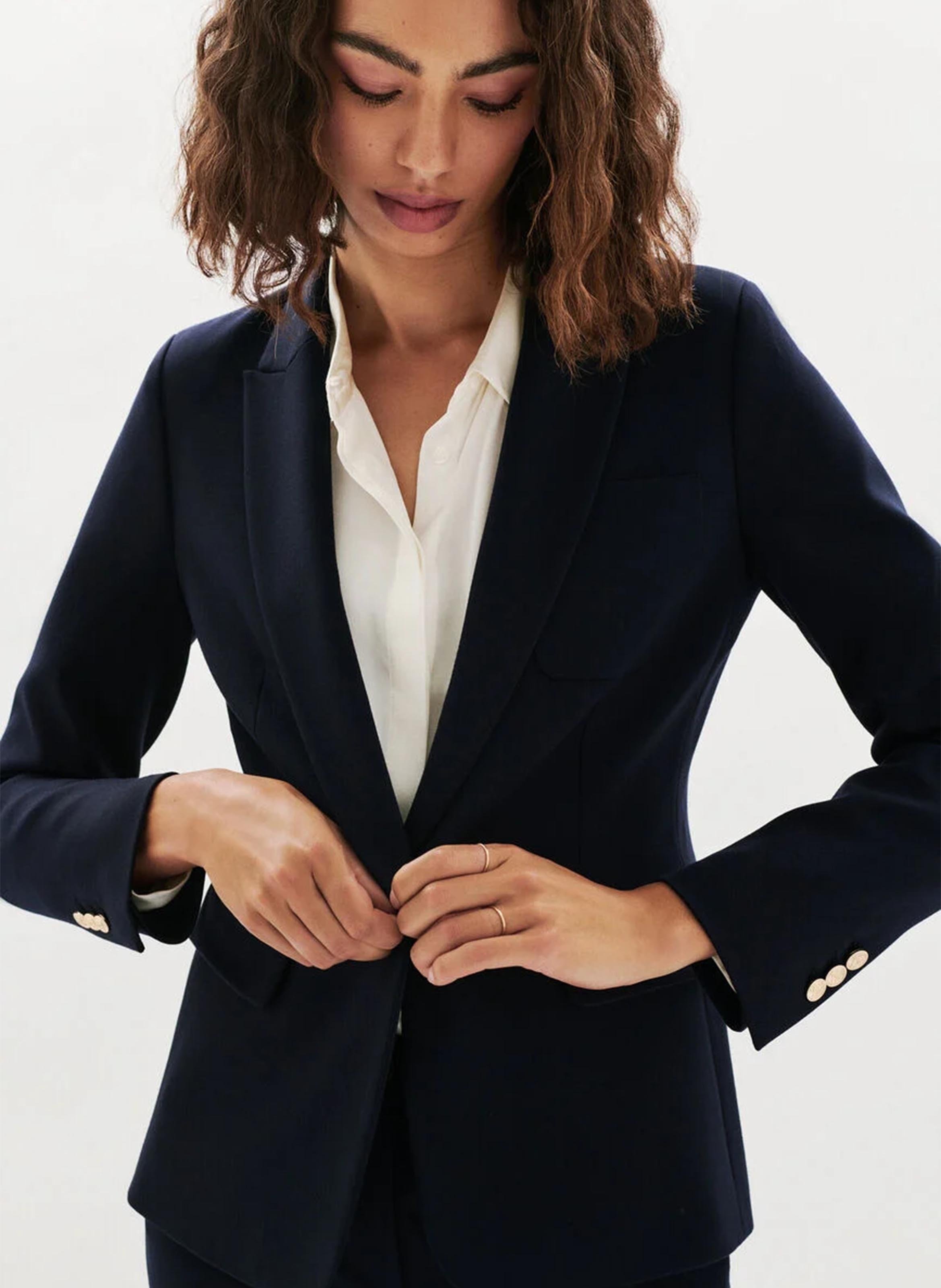 Straight suit jacket CAROLL Blue