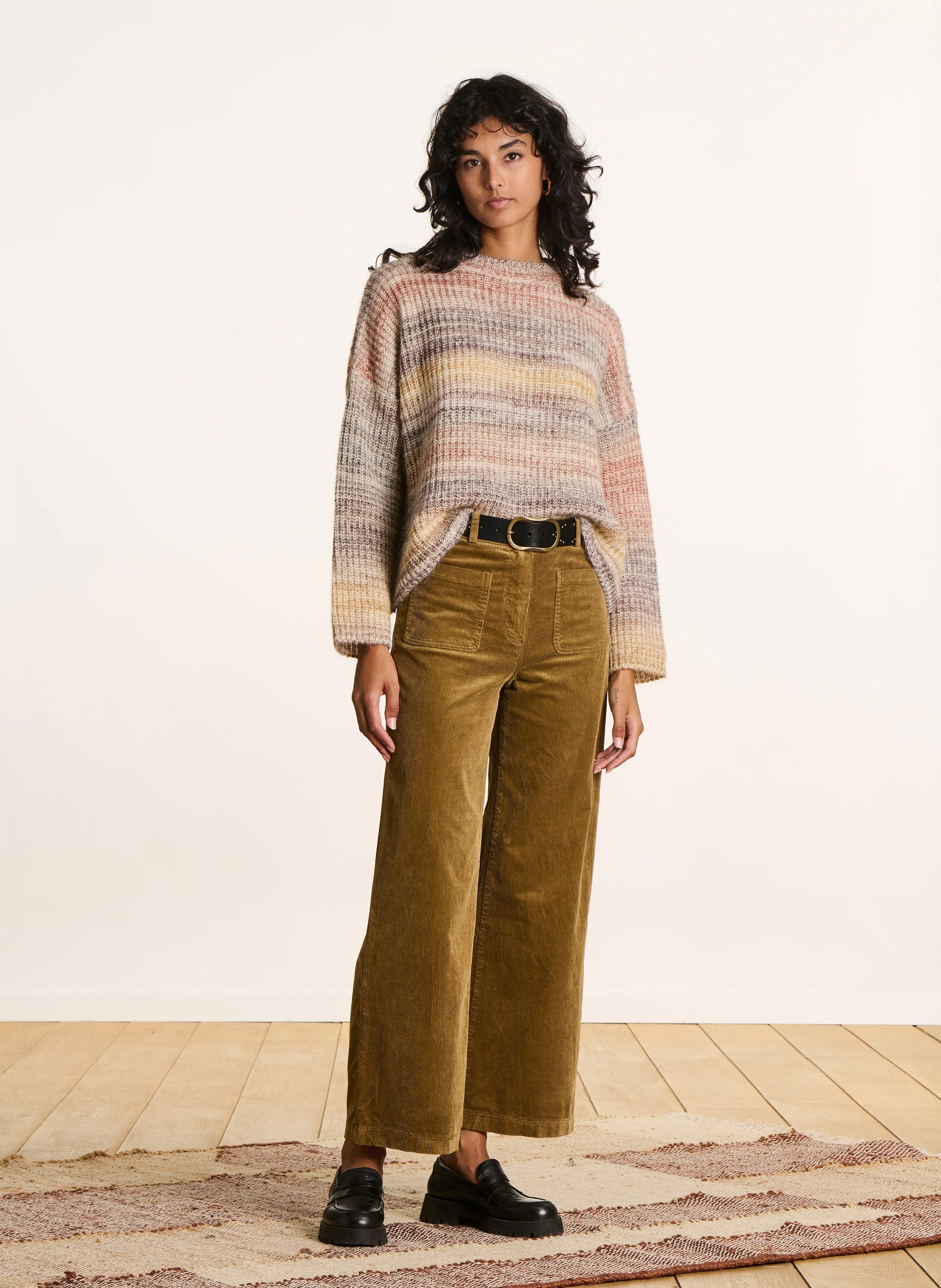 Oversize-Pullover aus Woll-Mix mit Rundhalsausschnitt LA FEE MARABOUTEE Beige