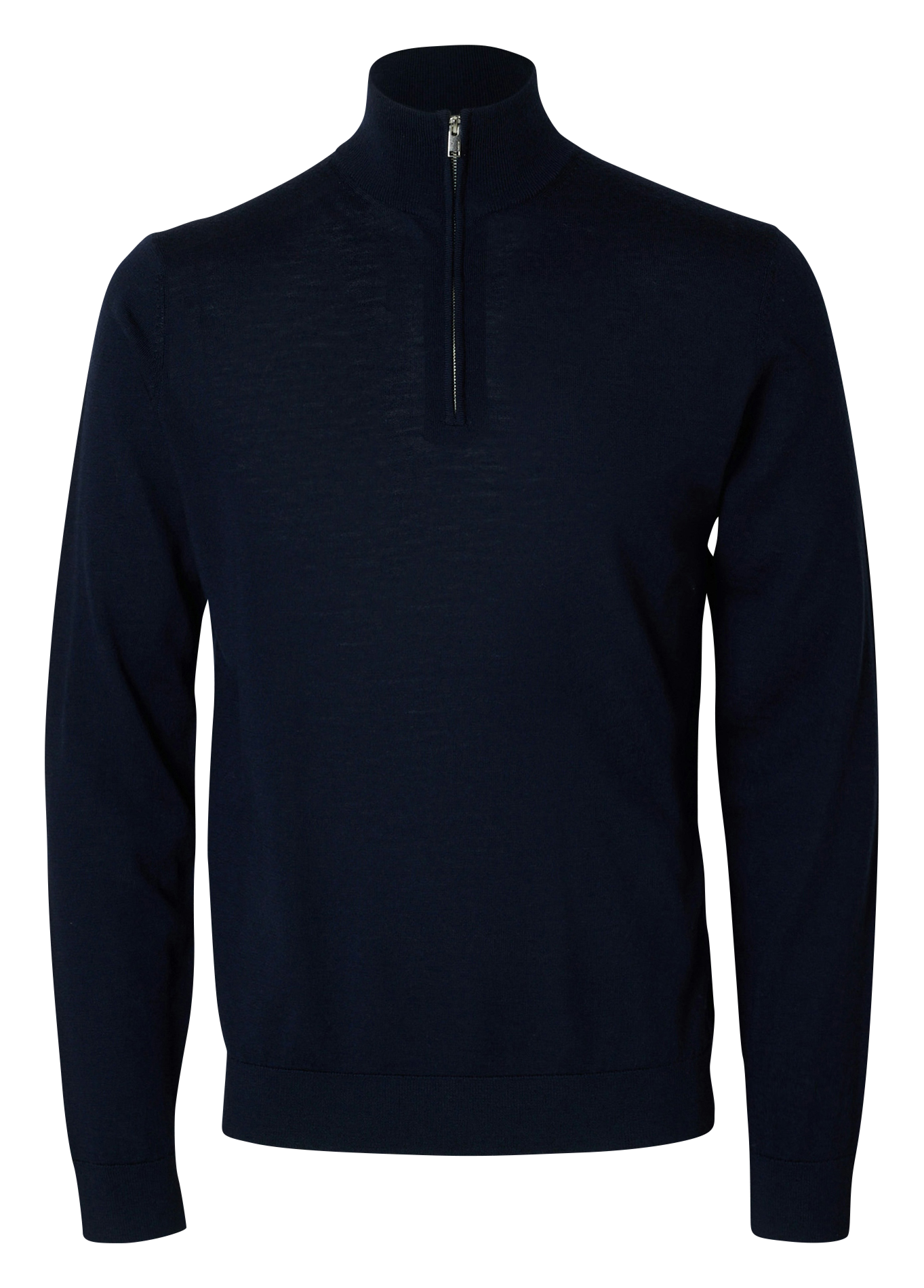 Pull droit col montant en laine SELECTED Bleu